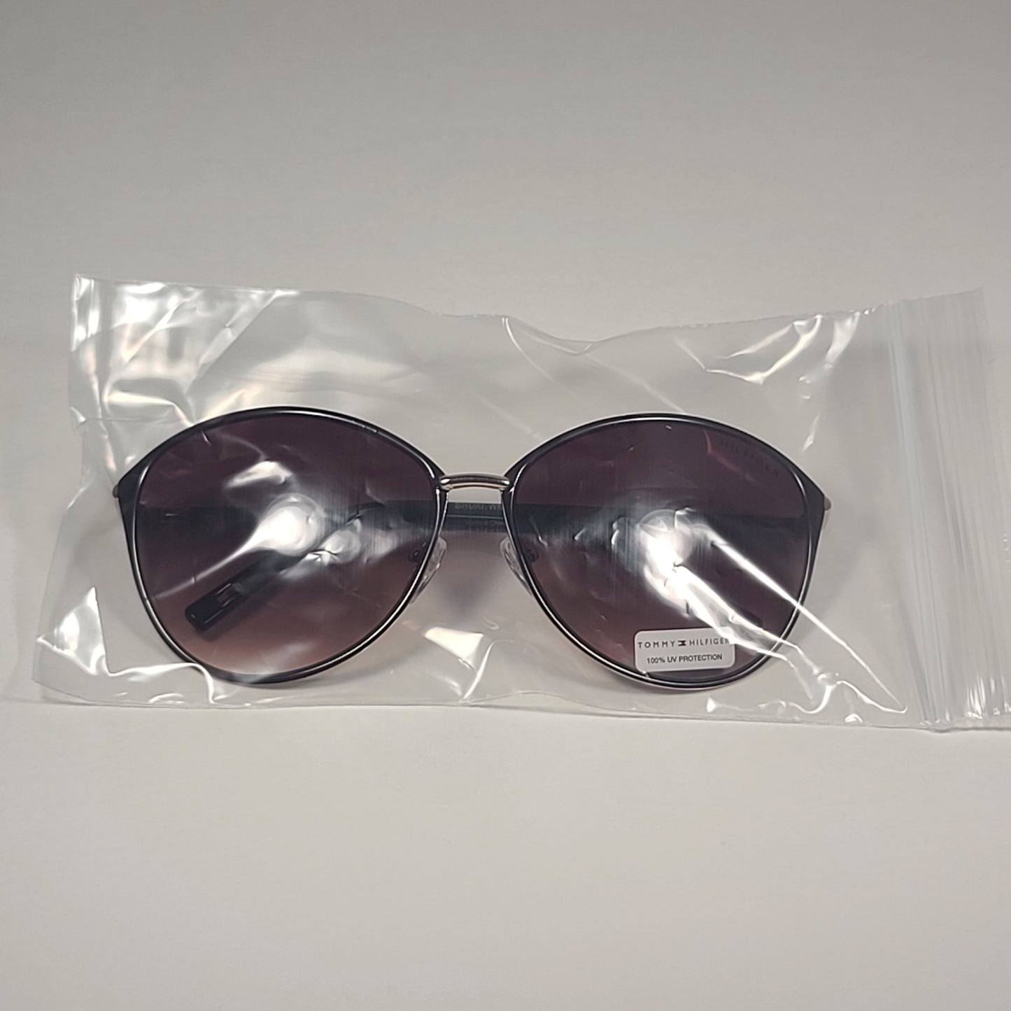 Tommy Hilfiger Shuri Cat Eye Sunglasses Brown and Gold Frame Brown Gradient Lens SHURI WM OL504 - Sunglasses