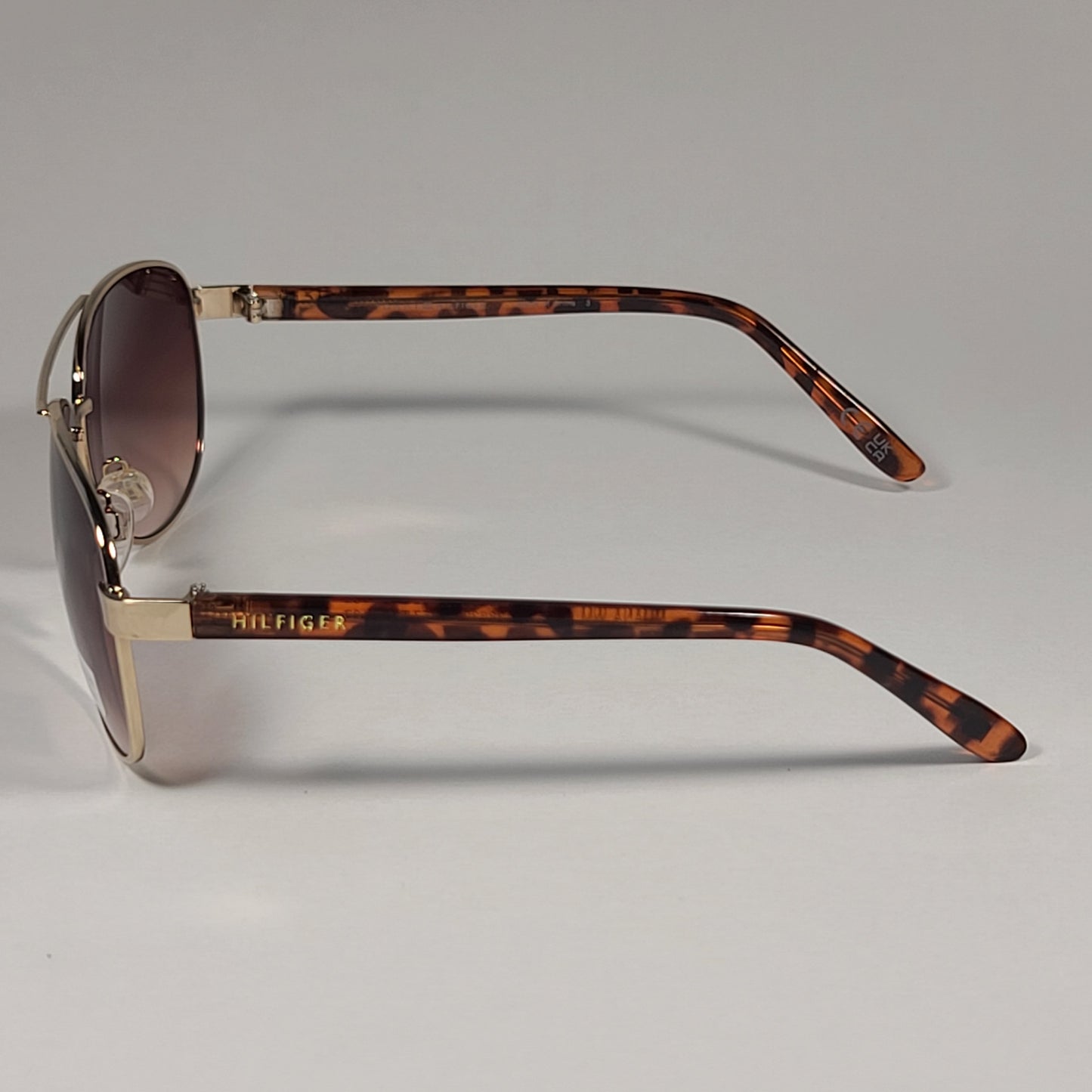 Tommy Hilfiger ’Moana’ WM OL553 Pilot Sunglasses Gold Brown Tortoise Frame Brown Gradient Lens - Sunglasses