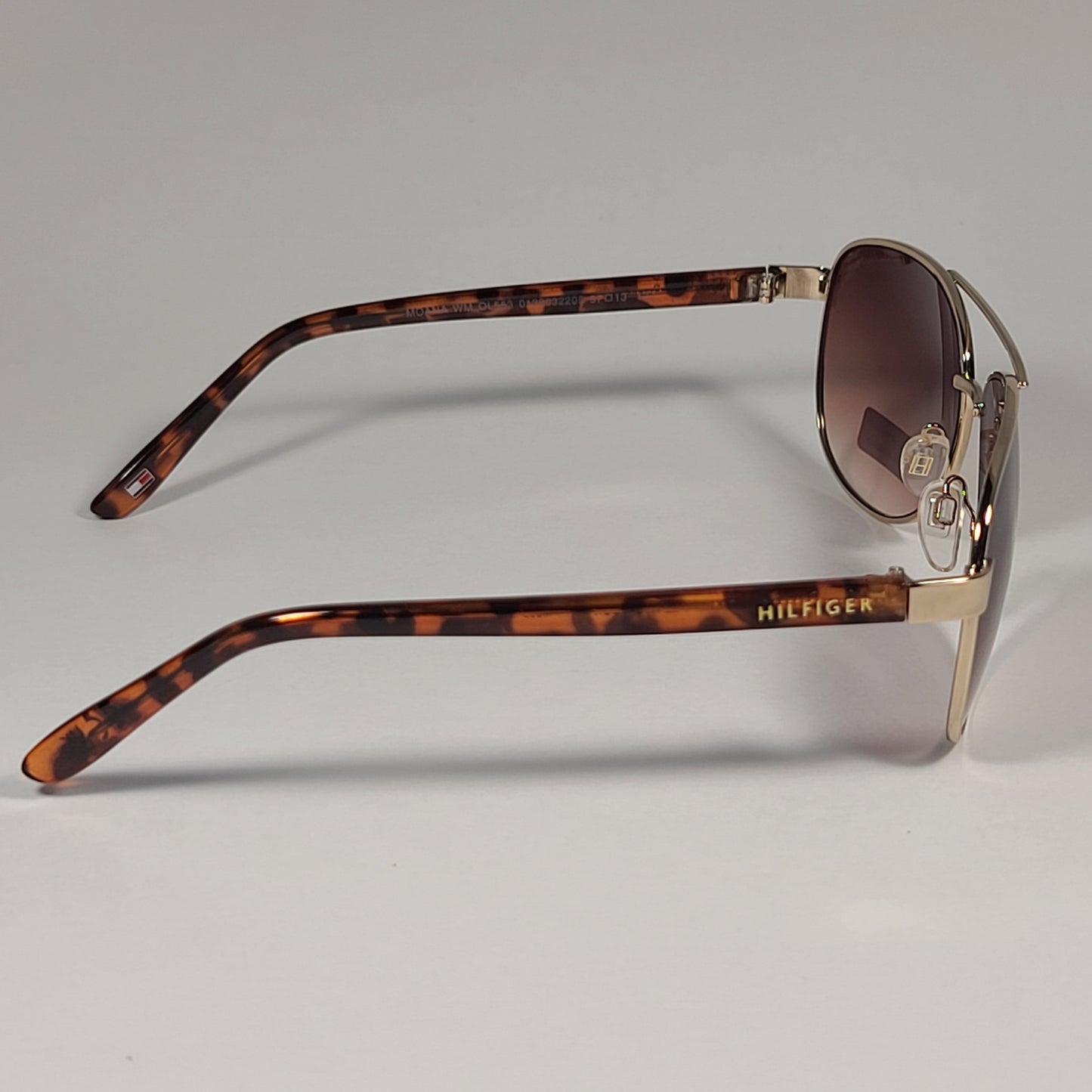 Tommy Hilfiger ’Moana’ WM OL553 Pilot Sunglasses Gold Brown Tortoise Frame Brown Gradient Lens - Sunglasses