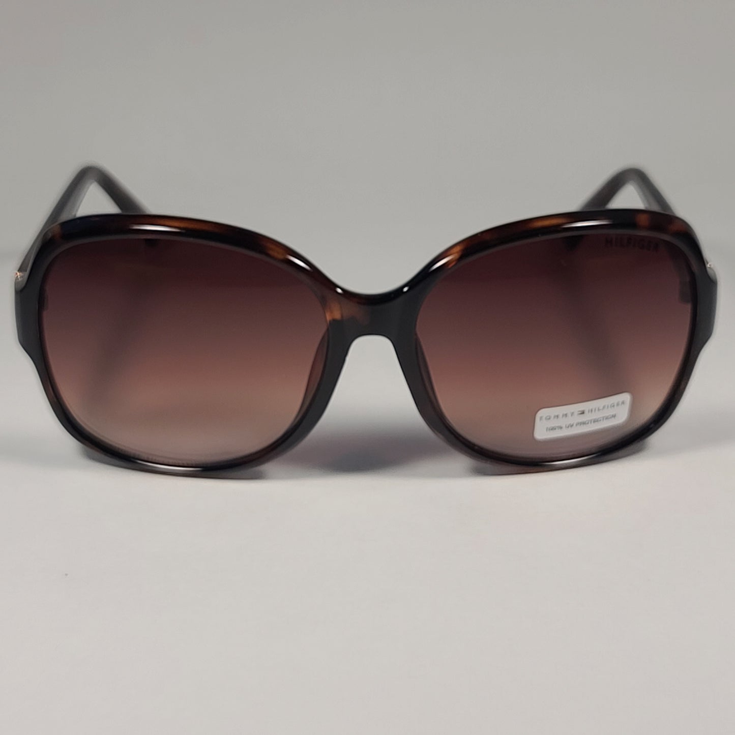 Tommy Hilfiger Willa Oversize Oval Sunglasses Brown Tortoise Frame Brown Gradient Lens WILLA WP OL577 - Sunglasses