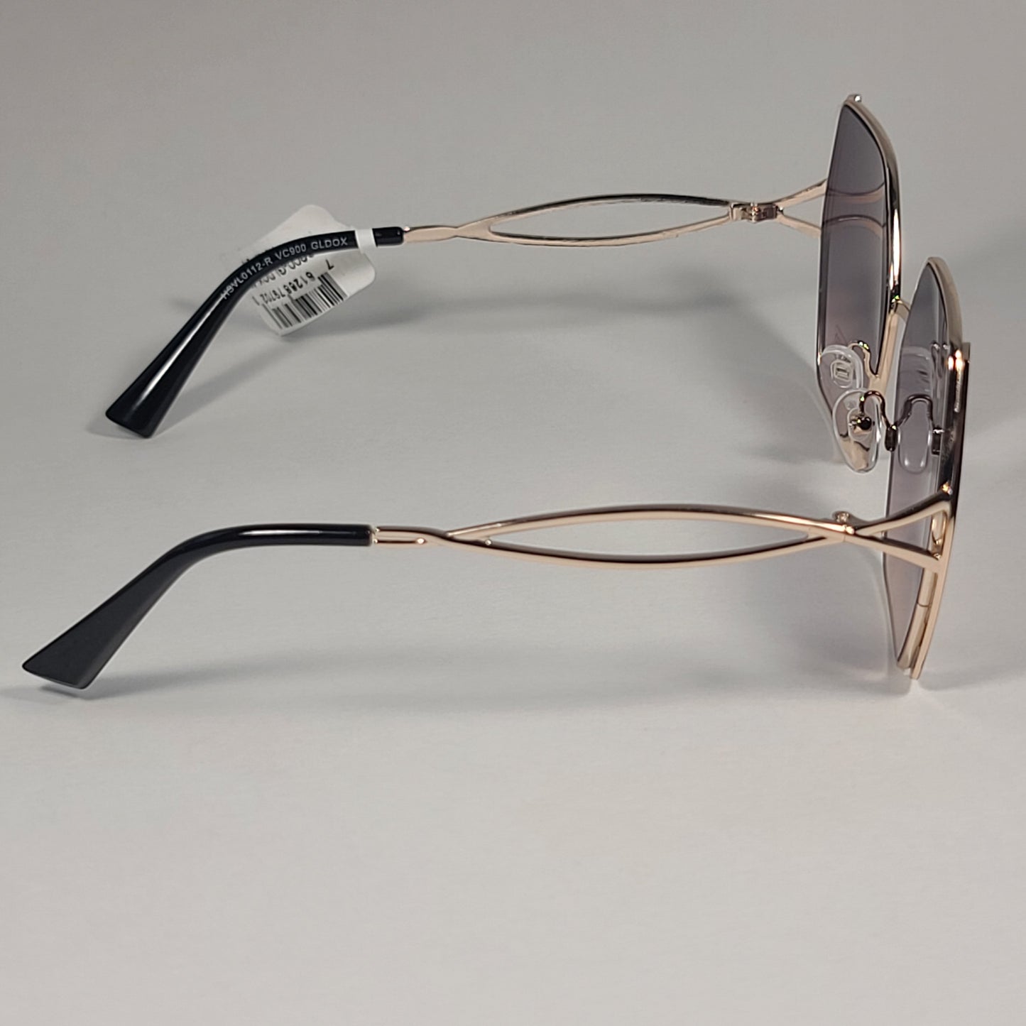 Vince Camuto VC900 GLDOX Oversize Geometric Sunglasses Gold Black Frame Gray Gradient Lens - Sunglasses