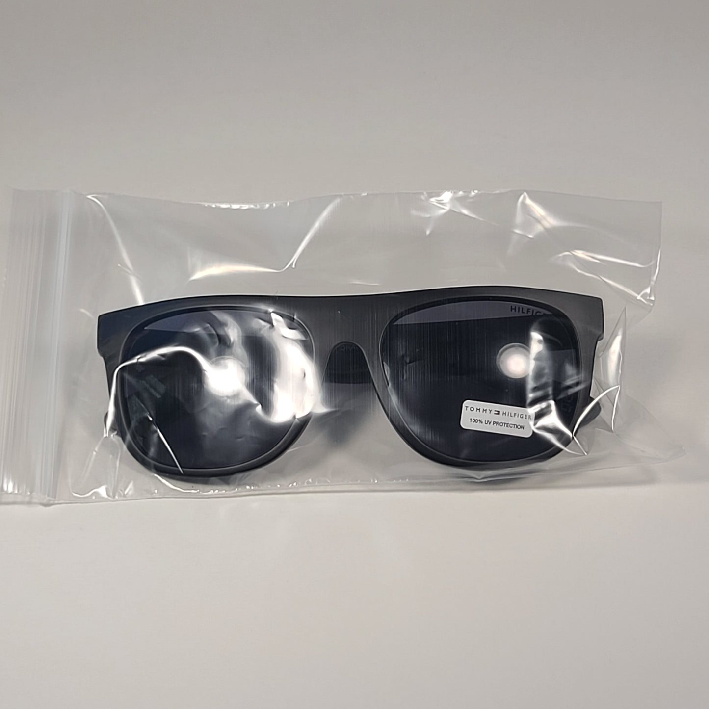 Tommy Hilfiger Drake MP OM611 Square Sunglasses Matte Black Gray Tinted Lens - Sunglasses