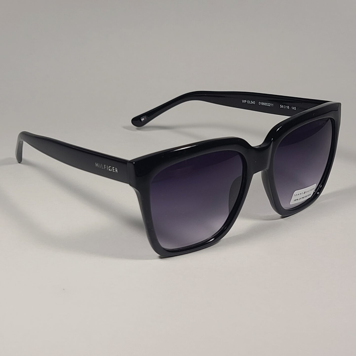 Tommy Hilfiger Issa WP OL540 Sunglasses Shiny Black Frame Smoke Gradient Lens ISSA WP OL540 - Sunglasses