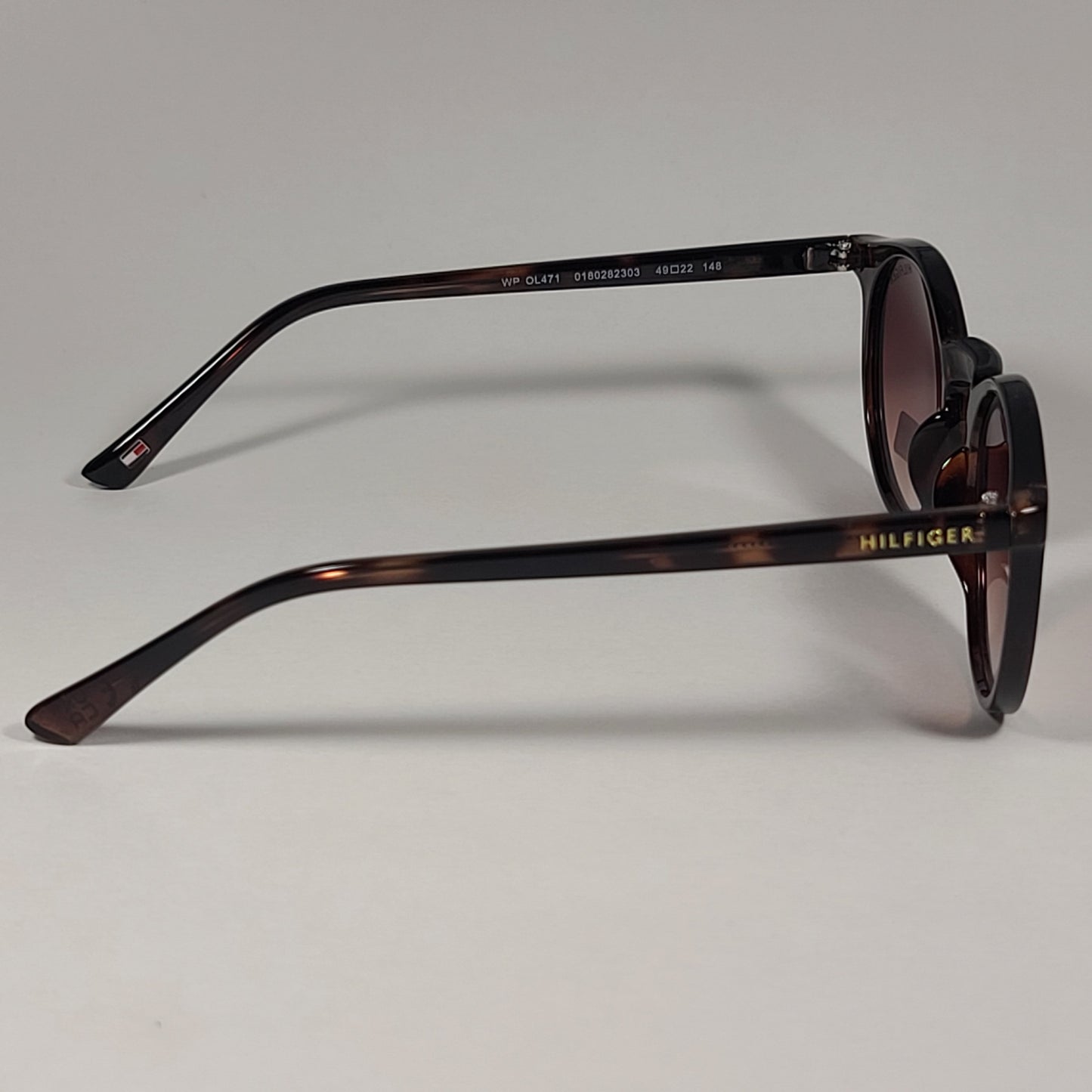 Tommy Hilfiger Stormi Round Keyhole Sunglasses Brown Tortoise Frame Brown Gradient Lens STORMI WP OL471 - Sunglasses