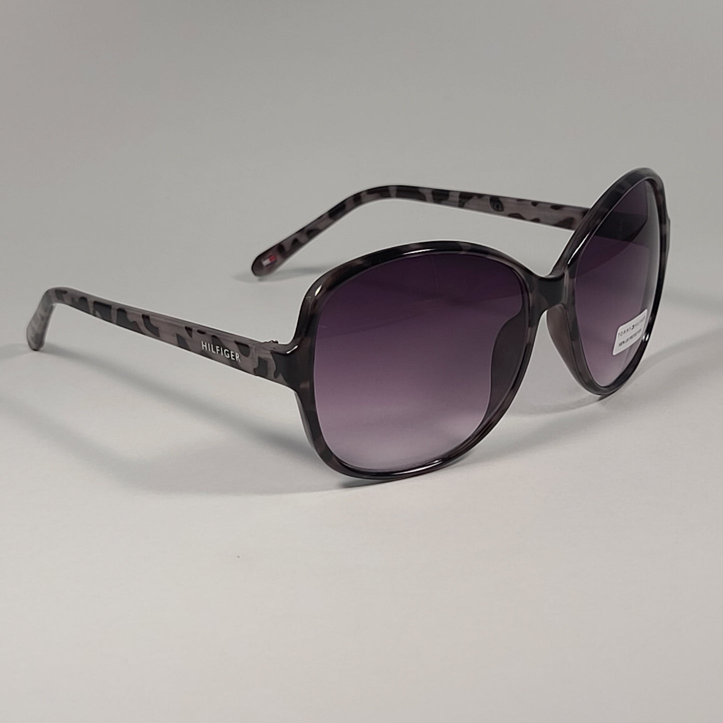 Tommy Hilfiger Chi WP OL584 Oversized Sunglasses White Tortoise Smoke Gradient Lens - Sunglasses