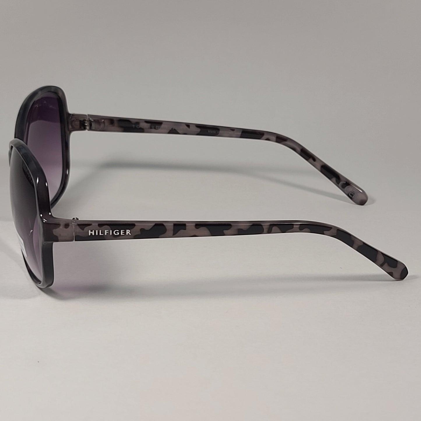 Tommy Hilfiger Chi WP OL584 Oversized Sunglasses White Tortoise Smoke Gradient Lens - Sunglasses