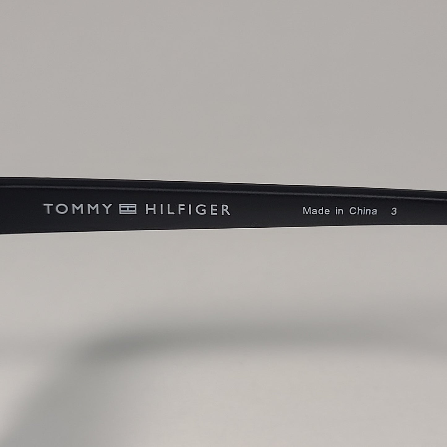 Tommy Hilfiger WP OU531 Square Club Sunglasses Matte Black Silver Frame Gray Lens - Sunglasses