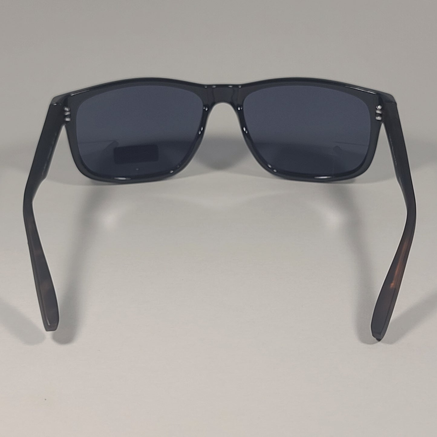 Tommy Hilfiger Luis MP OM347 Rectangular Sunglasses Navy Blue Dark Tortoise Gray - Sunglasses