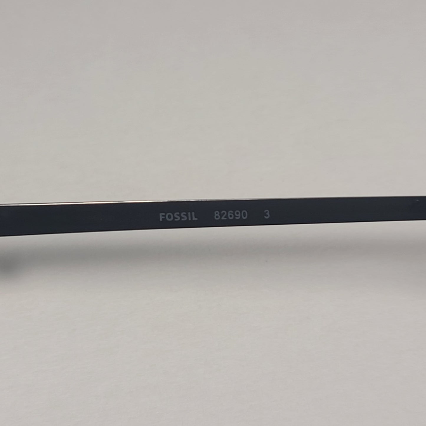 Fossil FW217 Rimless Aviator Sunglasses Matte Black Gunmetal Frame Gray Lens - Sunglasses