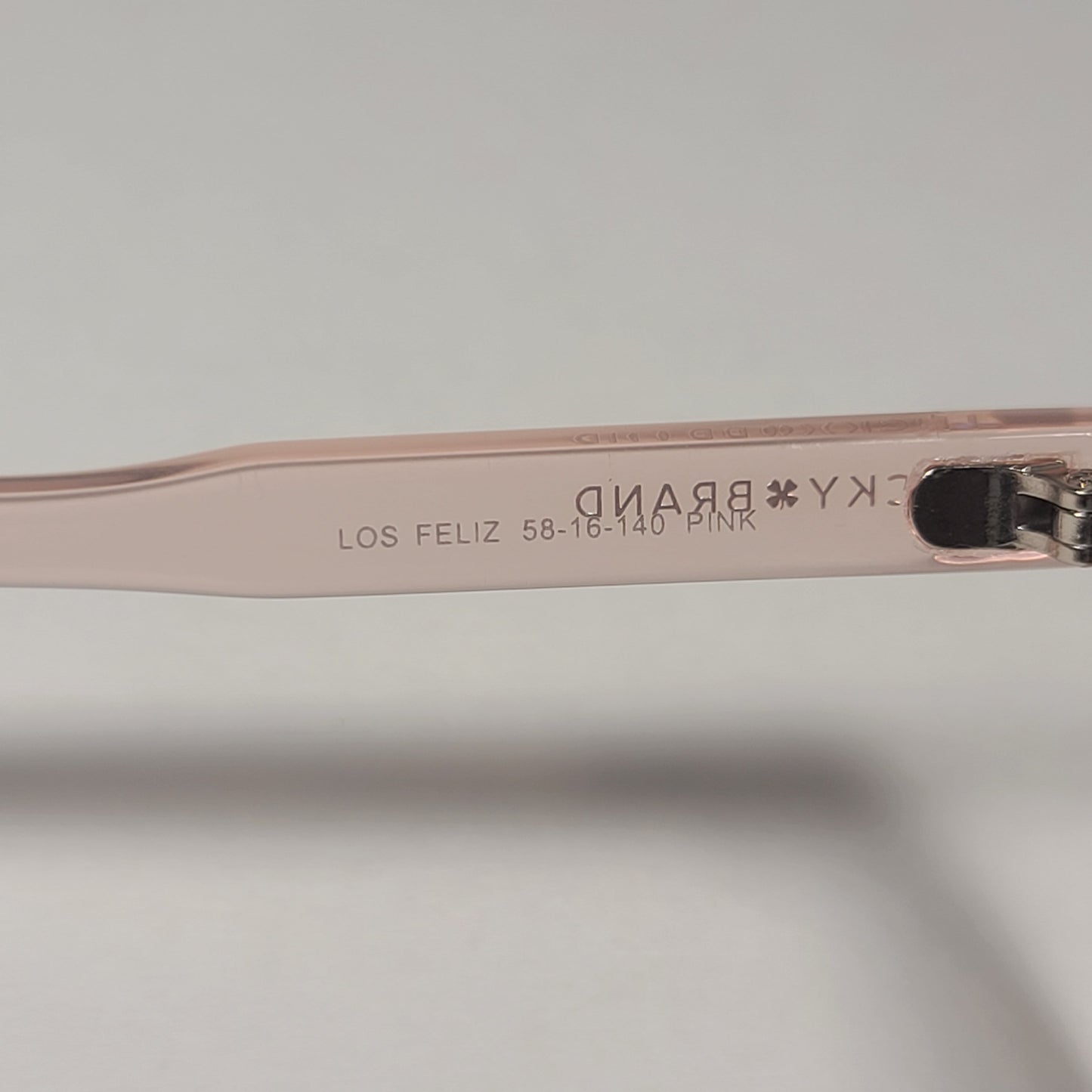 Lucky Brand Los Feliz Cat Eye Sunglasses Pink Crystal Frame Brown Gradient Lens - Sunglasses