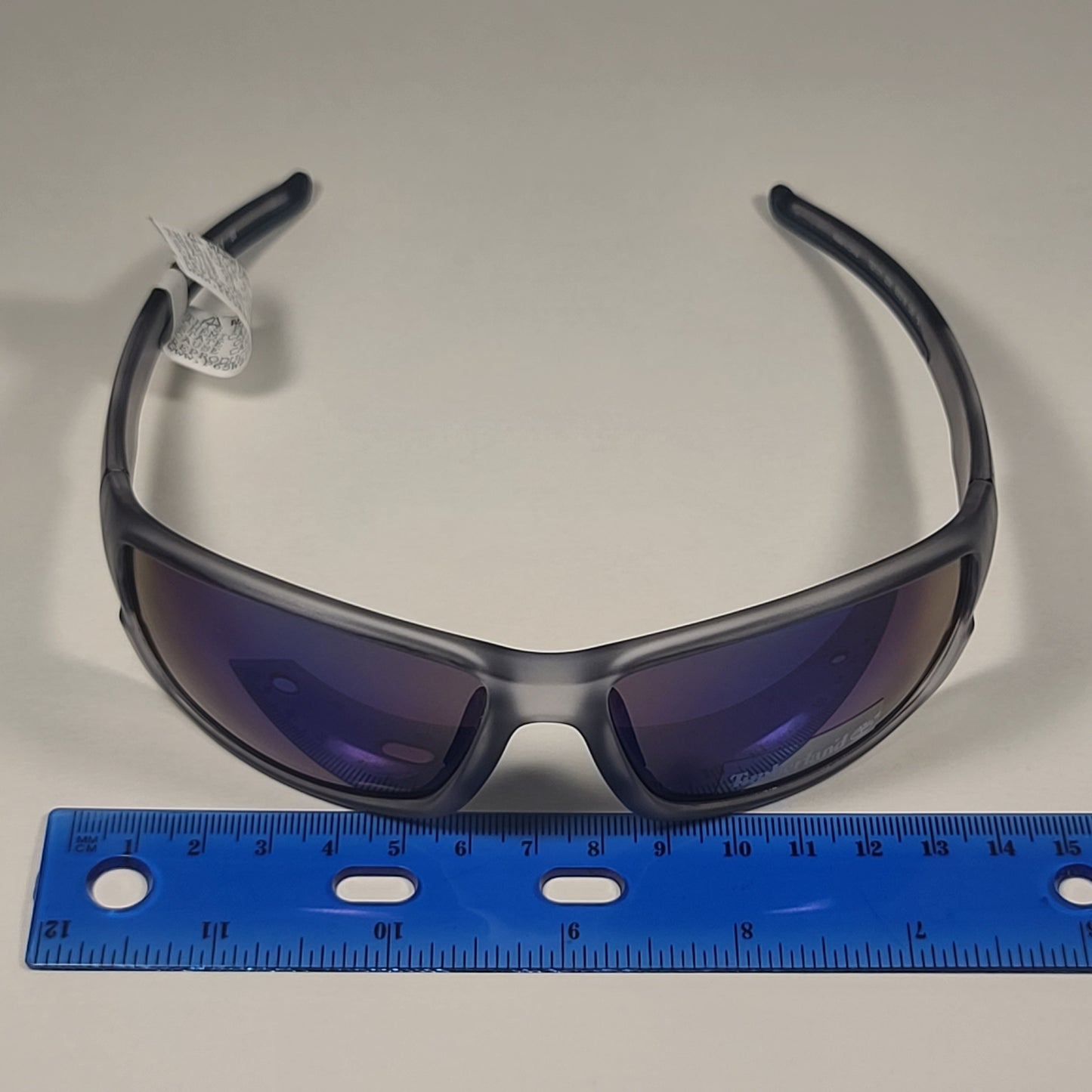 Timberland Wrap Sunglasses Matte Crystal Frame Blue Violet Mirror Lens TB7171 20X