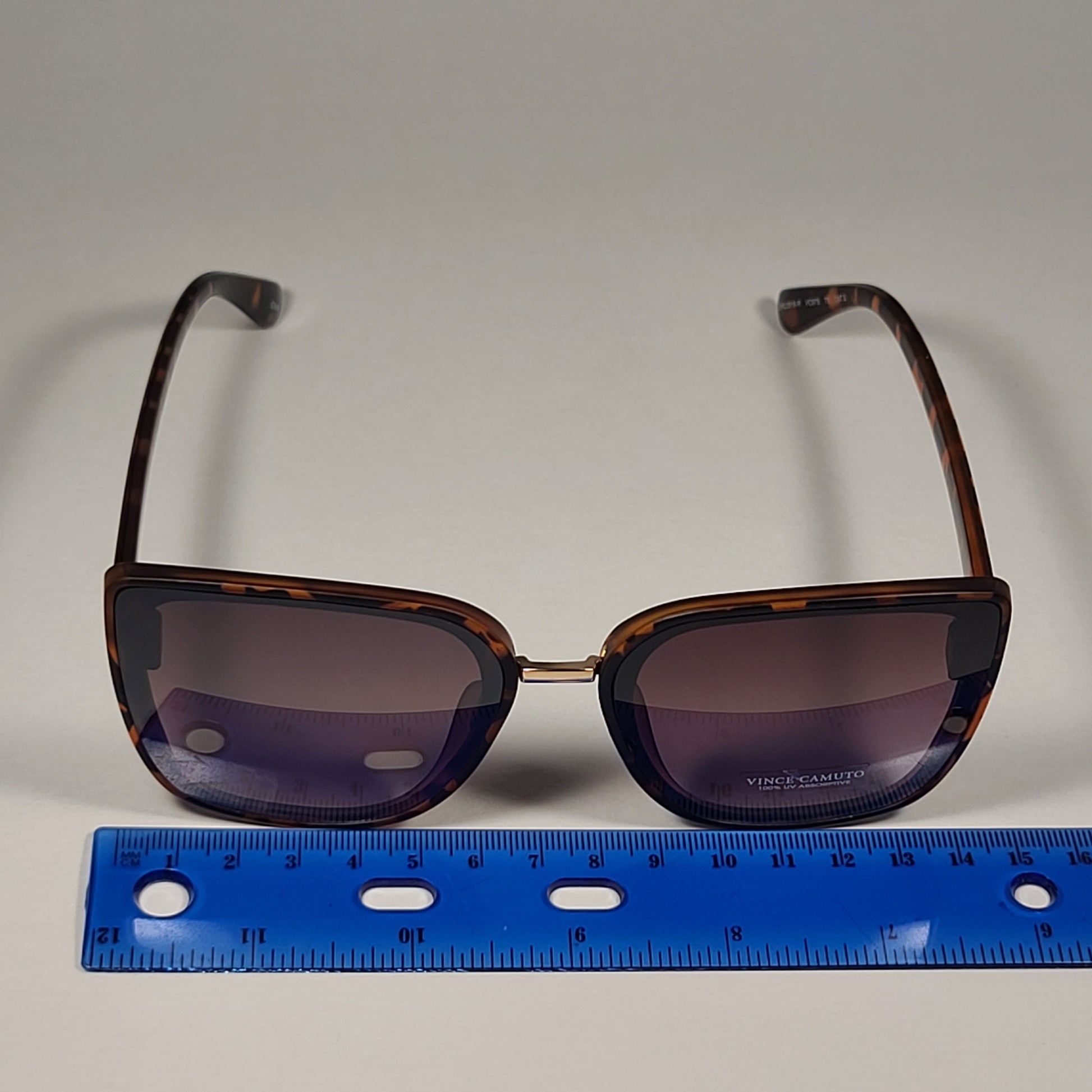 Vince Camuto Oversize Sunglasses Brown Tortoise Frame Brown Gradient VC975 TS - Sunglasses