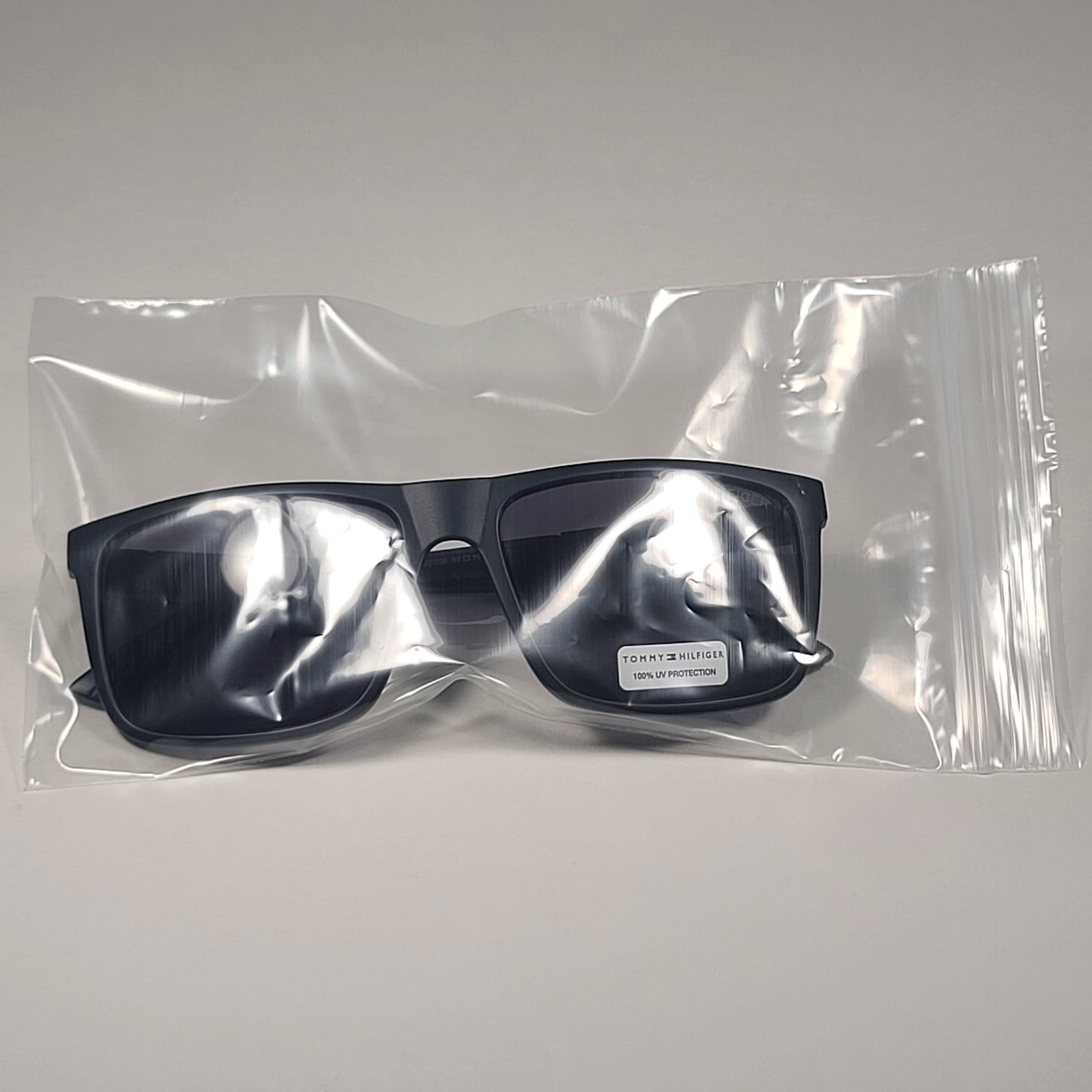 Tommy Hilfiger MP OM620 Rectangular Sunglasses Matte Black Burgundy Frame / Gray Lens - Sunglasses