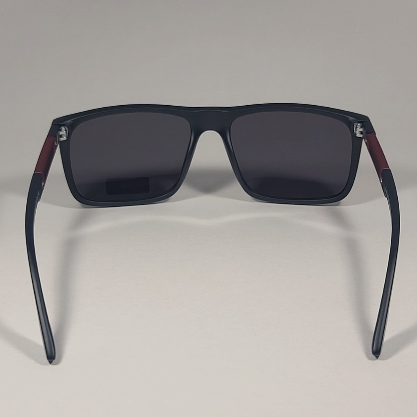 Tommy Hilfiger MP OM620 Rectangular Sunglasses Matte Black Burgundy Frame / Gray Lens - Sunglasses