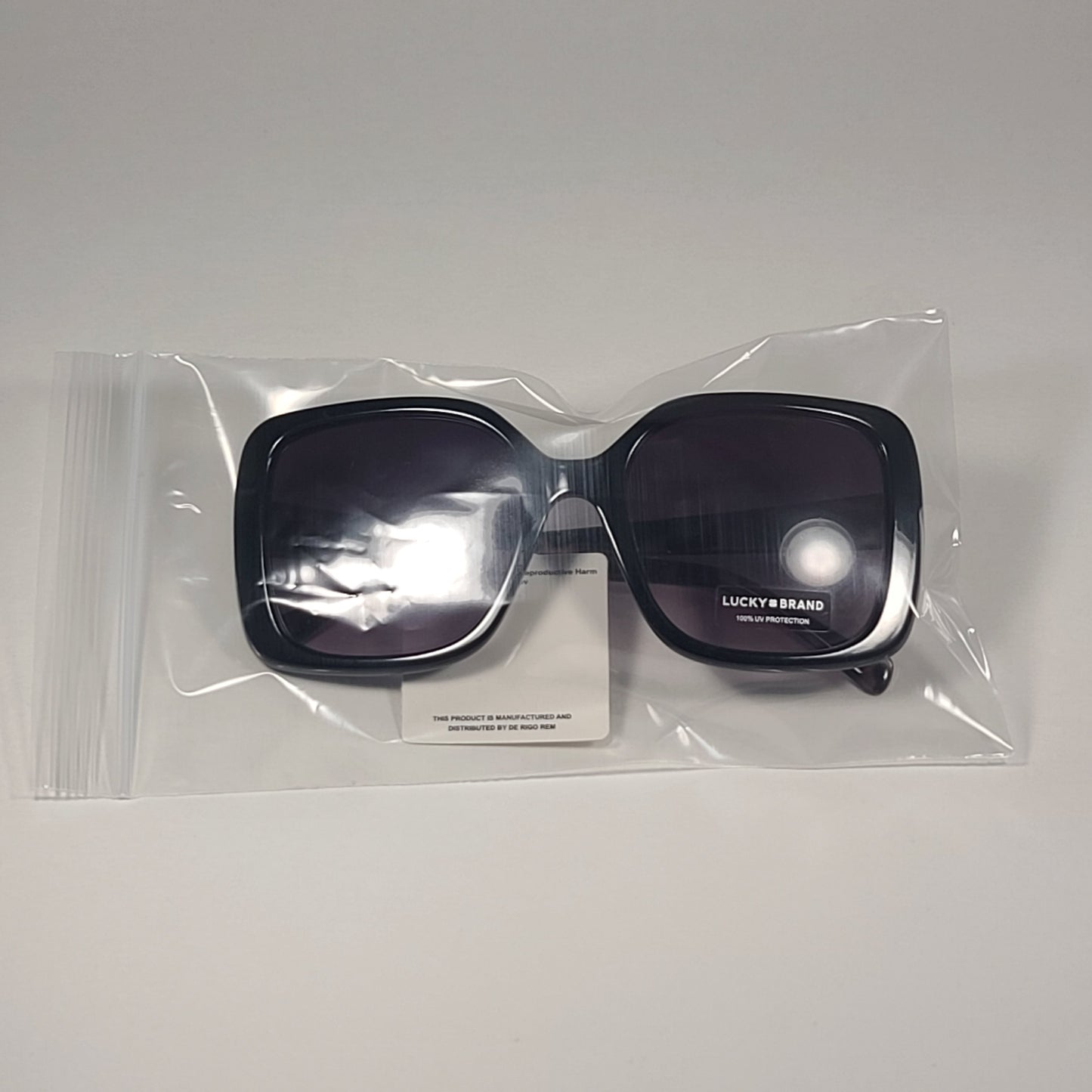 Lucky Brand SLBD122 Oversize Square Sunglasses Black Tortoise Frame / Smoke Gradient Lens - Sunglasses