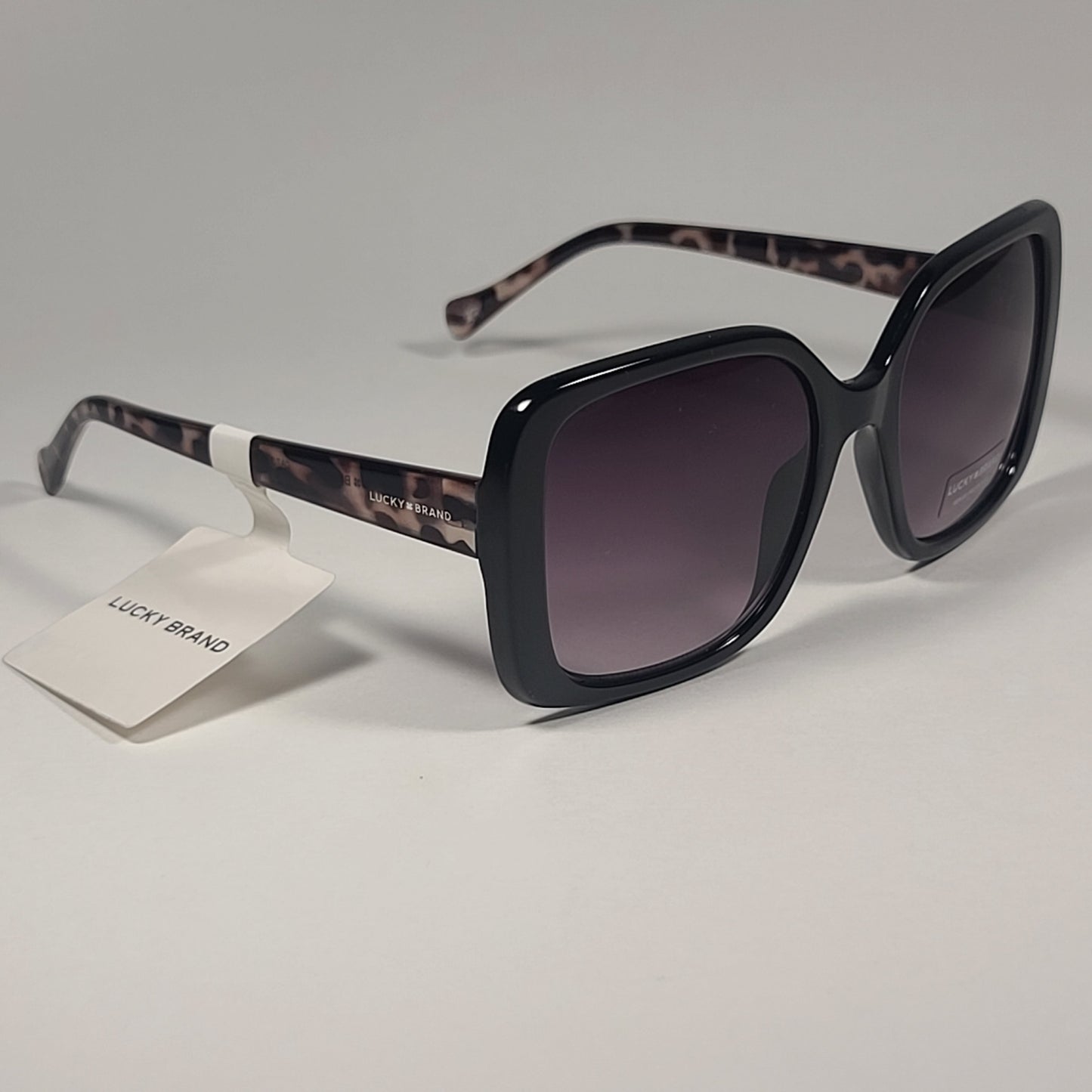 Lucky Brand SLBD122 Oversize Square Sunglasses Black Tortoise Frame / Smoke Gradient Lens - Sunglasses