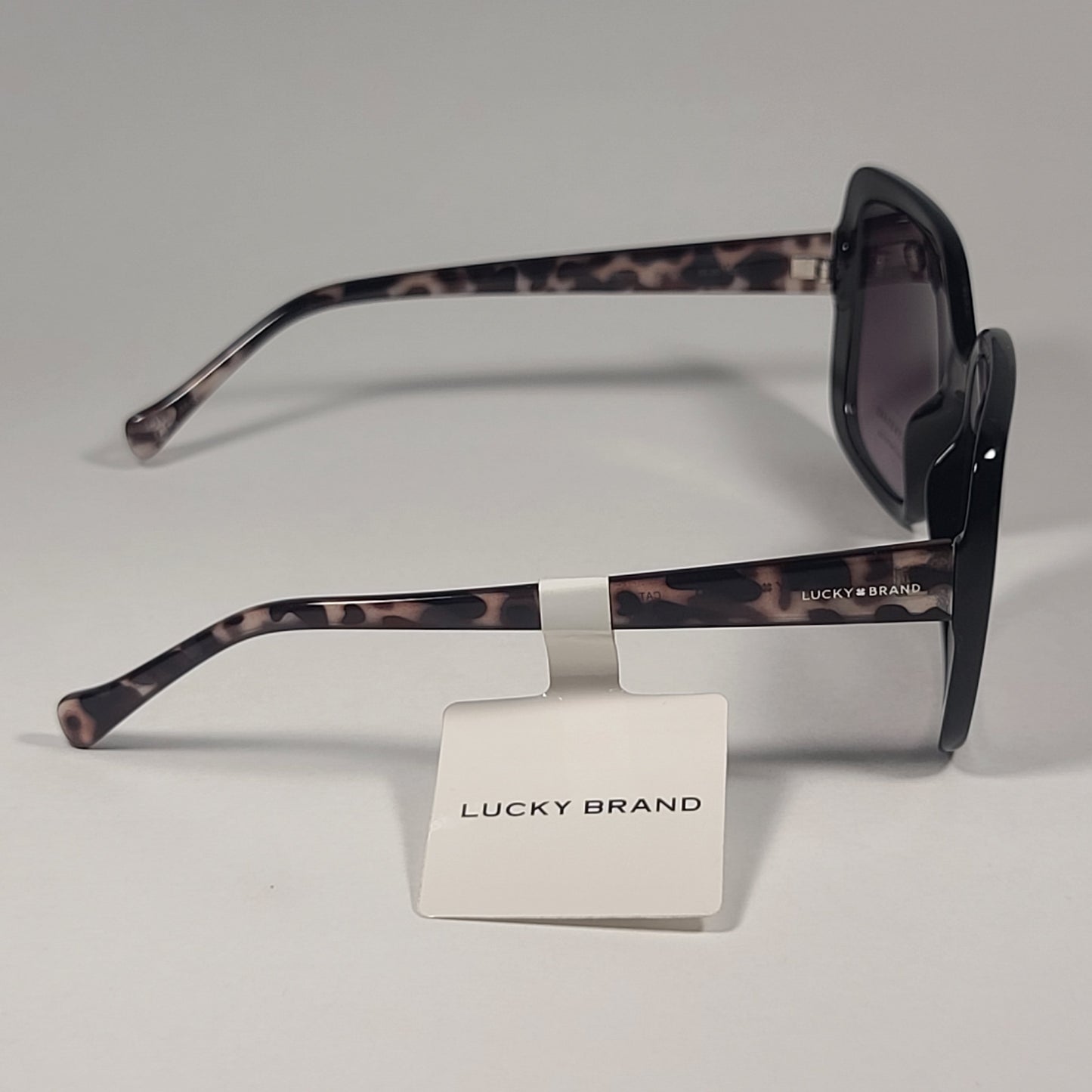 Lucky Brand SLBD122 Oversize Square Sunglasses Black Tortoise Frame / Smoke Gradient Lens - Sunglasses