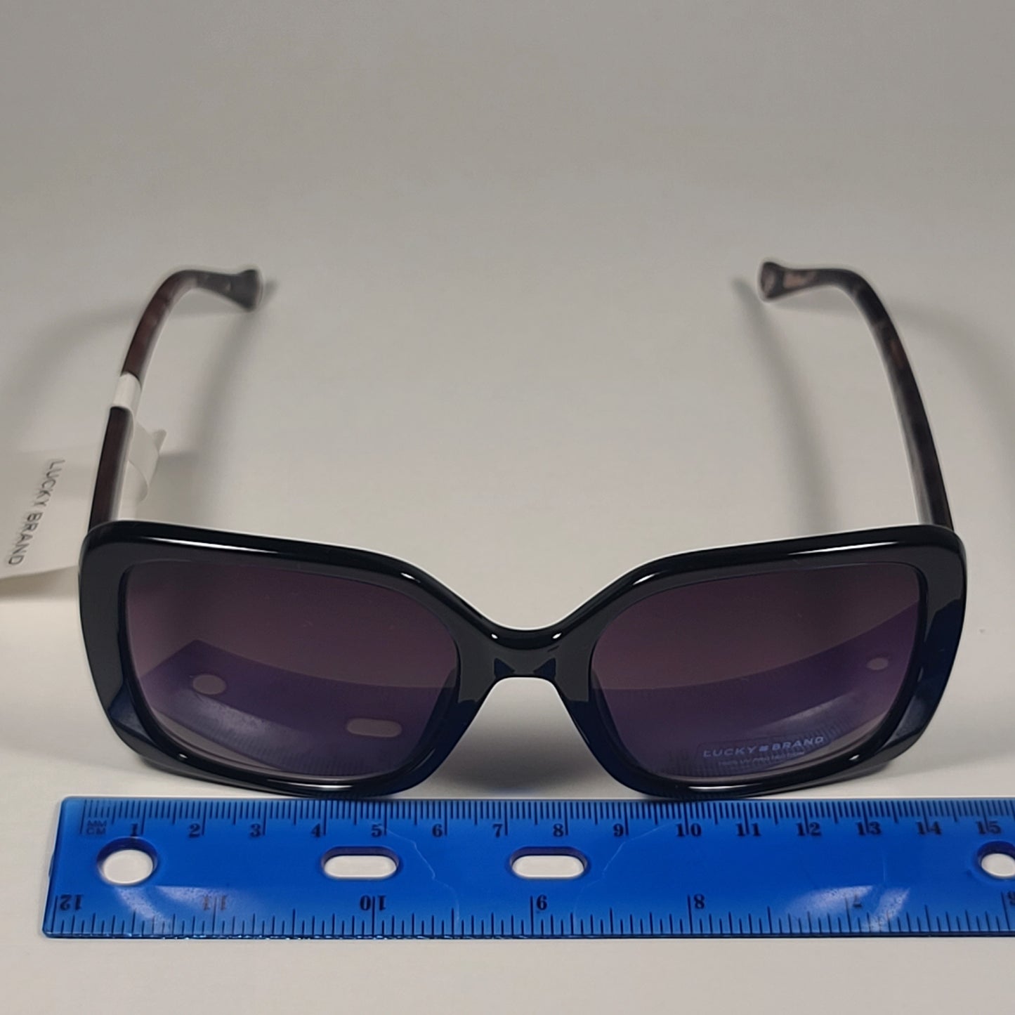 Lucky Brand SLBD122 Oversize Square Sunglasses Black Tortoise Frame / Smoke Gradient Lens - Sunglasses