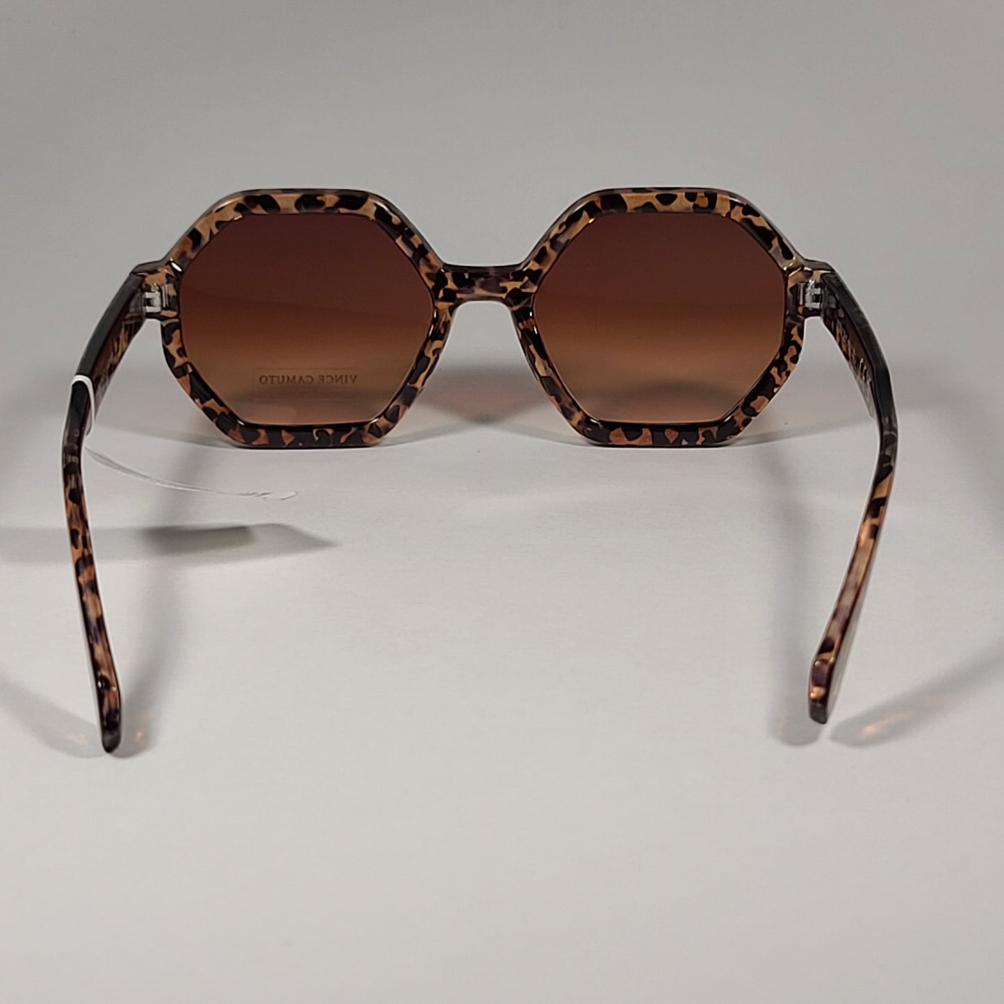 Vince Camuto VC1069 LE Geometric Sunglasses Leopard Frame Brown Gradient Lens - Sunglasses