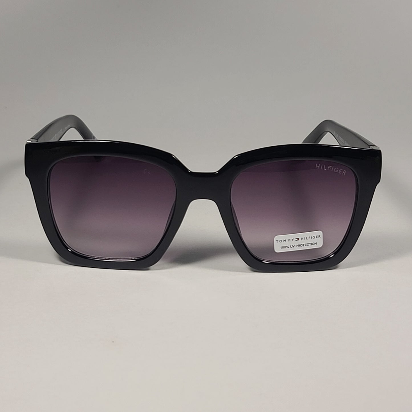 Tommy Hilfiger Miley WP OL567 Sunglasses Shiny Black Frame Smoke Gradient Lens - Sunglasses