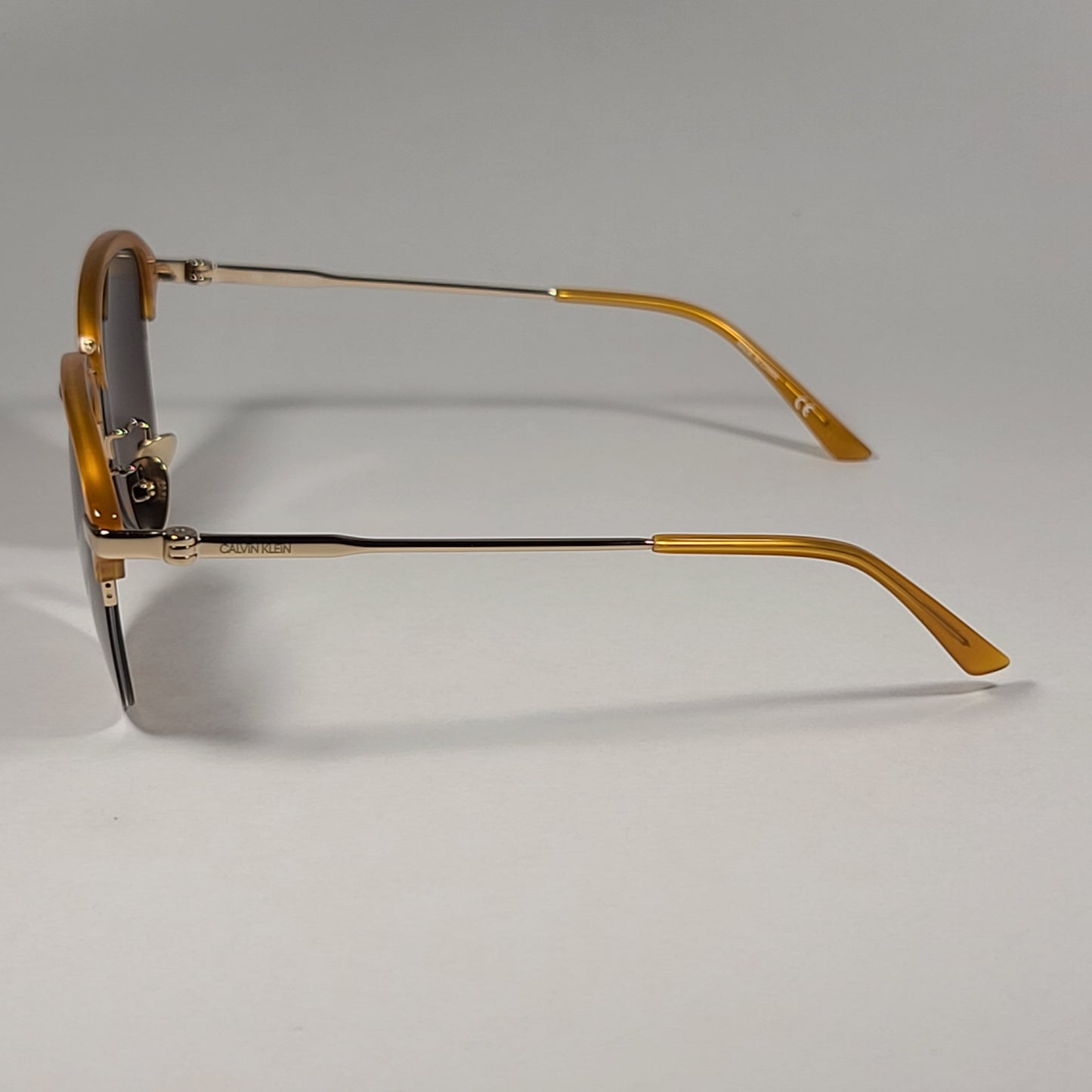 Calvin Klein Men’s CK18717SK 702 Platinum Label Sunglasses Milky Amber / Brown Lens - Sunglasses