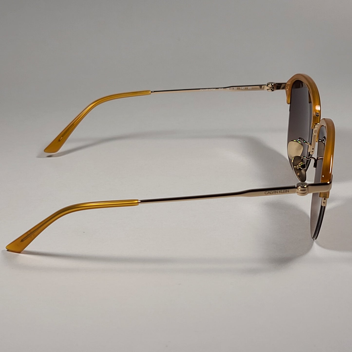 Calvin Klein Men’s CK18717SK 702 Platinum Label Sunglasses Milky Amber / Brown Lens - Sunglasses