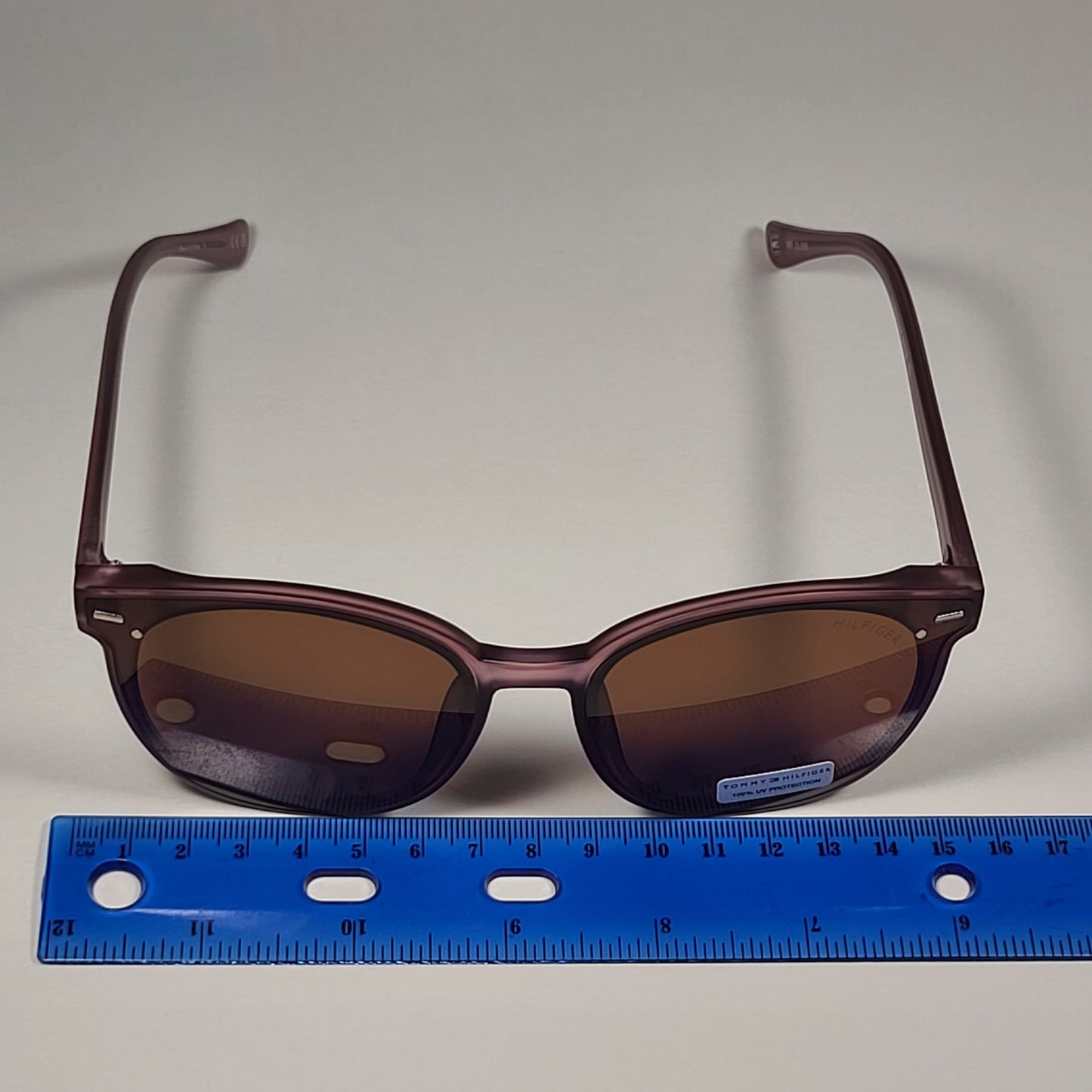 Tommy Hilfiger ’Ariana’ WP OL566 Round Cat Eye Sunglasses Pink Frame Brown Lens - Sunglasses
