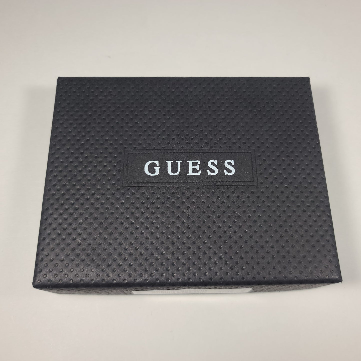 Guess Los Angeles Men’s Bifold Guess Stamp Logo Leather Wallet Black Passcase 31GO220110 - Wallets