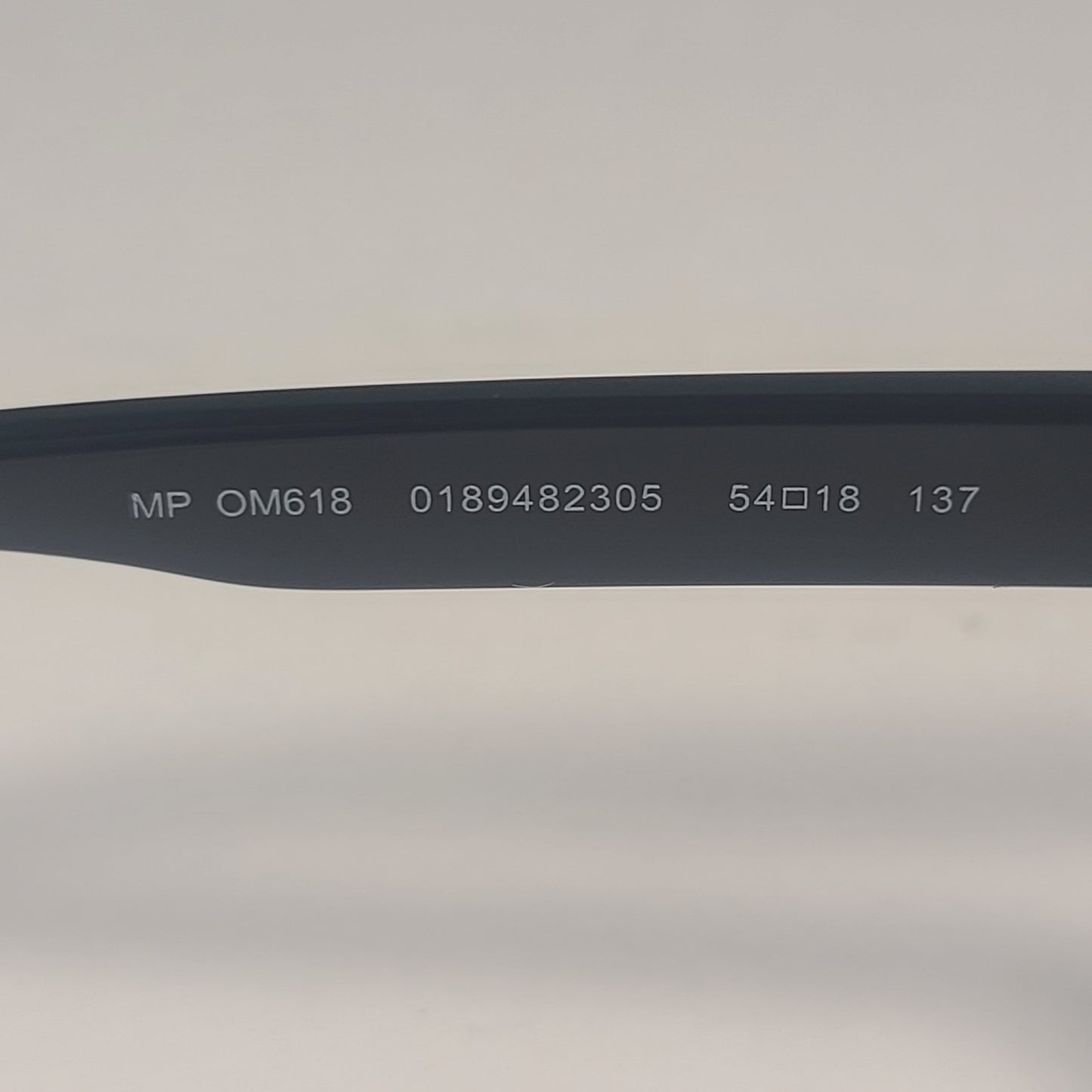 Tommy Hilfiger Gunner Rectangular Sunglasses Shiny Black Frame Gray Lens GUNNER MP OM618 - Sunglasses