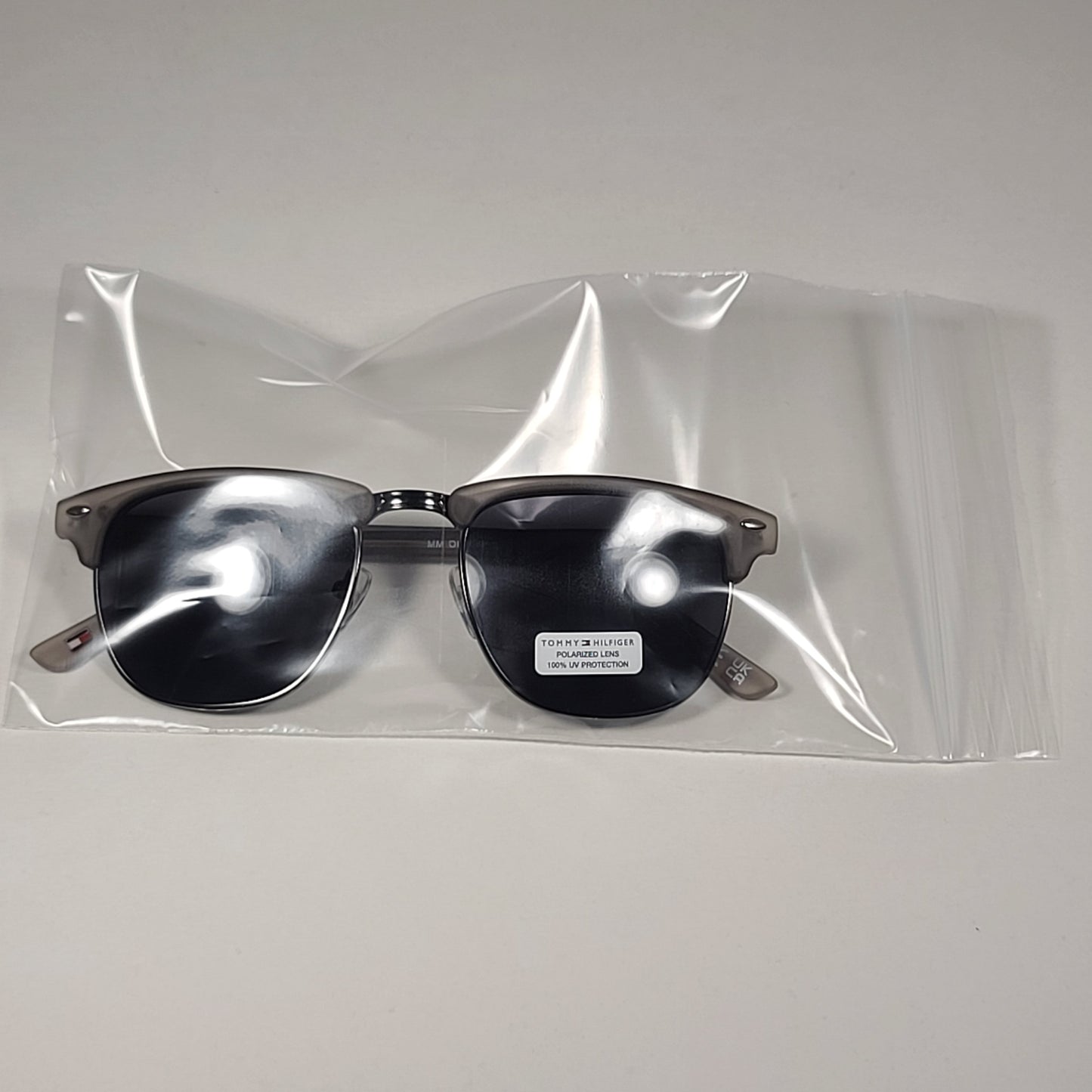 Tommy Hilfiger Buckley Polarized MM OU468P Square Club Sunglasses Matte Gray - Sunglasses