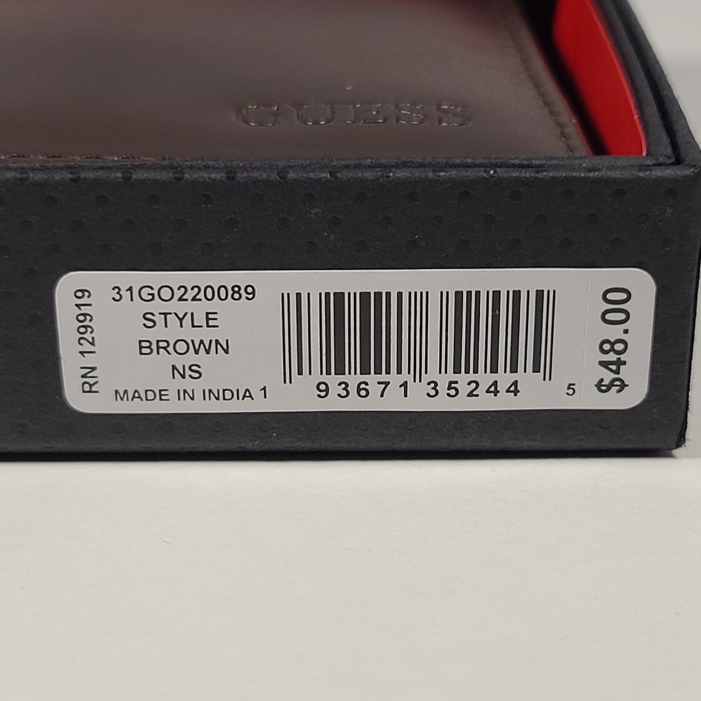 Guess Los Angeles Men’s Bifold Brown Leather & Canvas Wallet Passcase 31GO220089 - Wallets