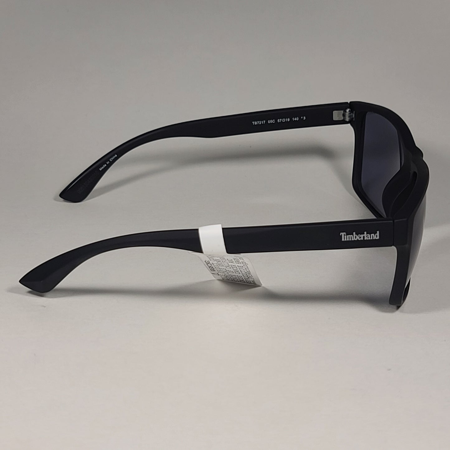 Timberland Rectangular Sunglasses Matte Black Gray Tinted Lens TB7217 05C 57mm