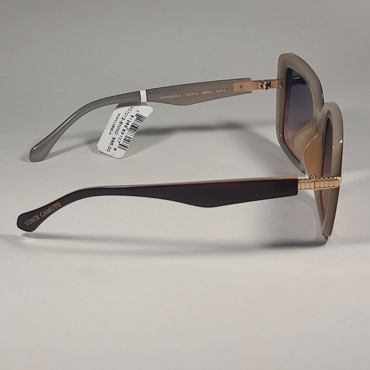 Vince Camuto VC1012 BNND Butterfly Sunglasses Brown Nude Frame Gradient Lens - Sunglasses