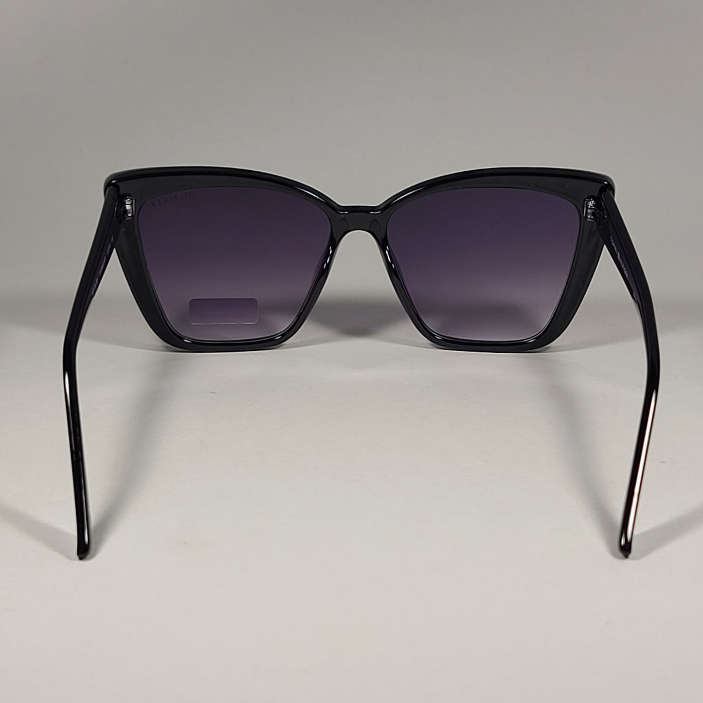 Tommy Hilfiger WP OL585 Cat Eye Sunglasses Black Gloss Frame Smoke Gray Lens - Sunglasses