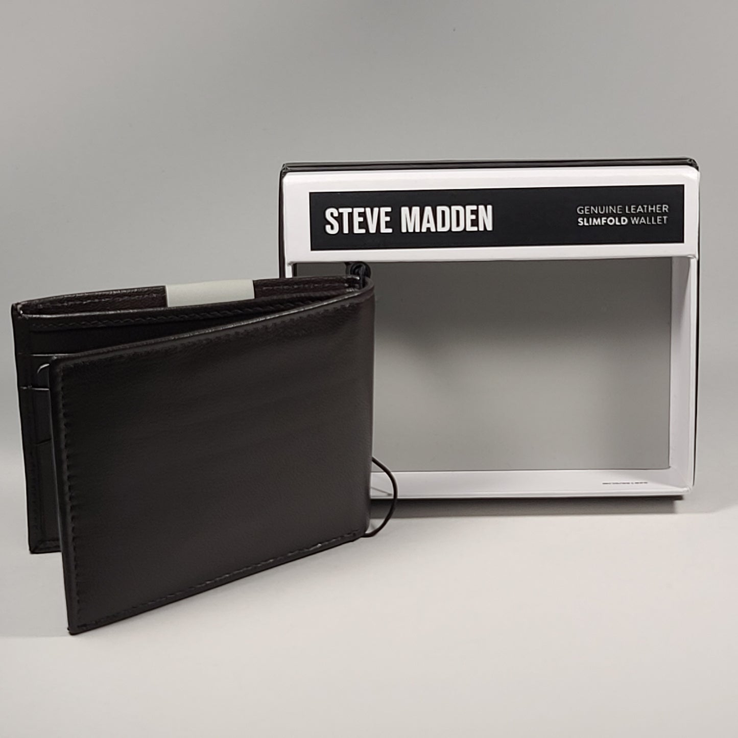 Steve Madden Men’s Slimfold Bifold Dark Brown Leather Wallet RFID N80005/01RF - Wallets