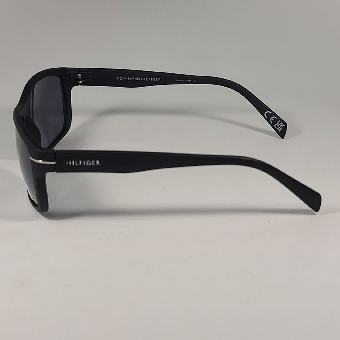 Tommy Hilfiger MP OM639 Rectangular Sunglasses Matte Black Frame & Gray Lens - Sunglasses