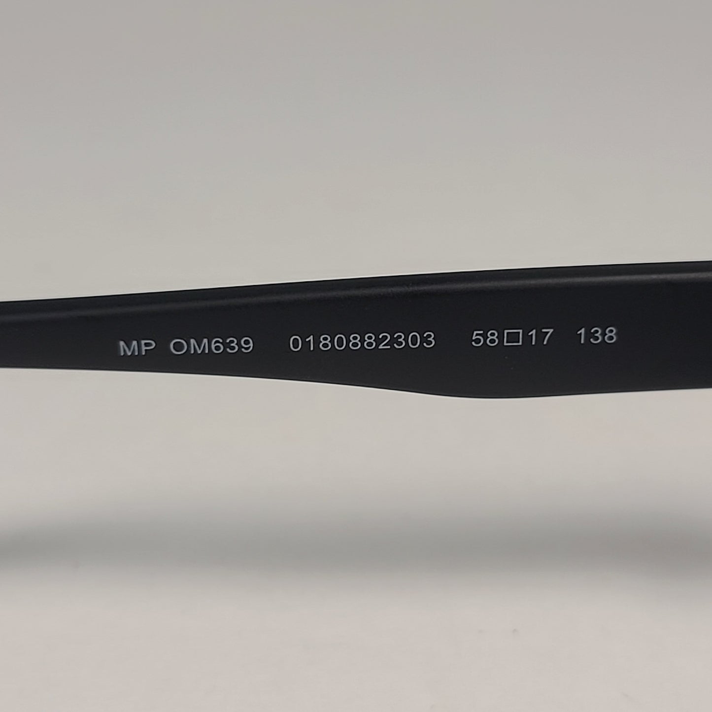 Tommy Hilfiger MP OM639 Rectangular Sunglasses Matte Black Frame & Gray Lens - Sunglasses