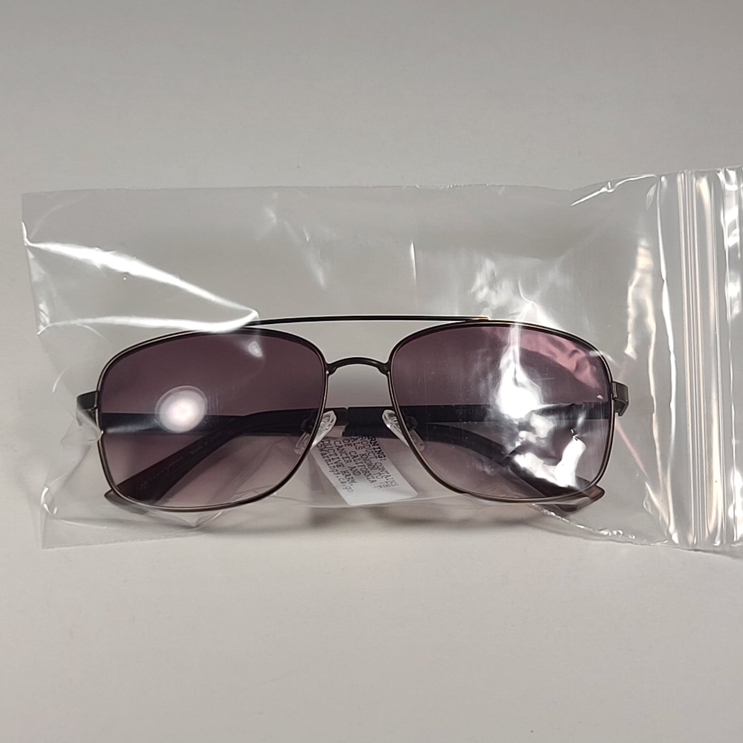Timberland Rectangle Sunglasses Light Brown Metal Frame Lens TB7175 46F