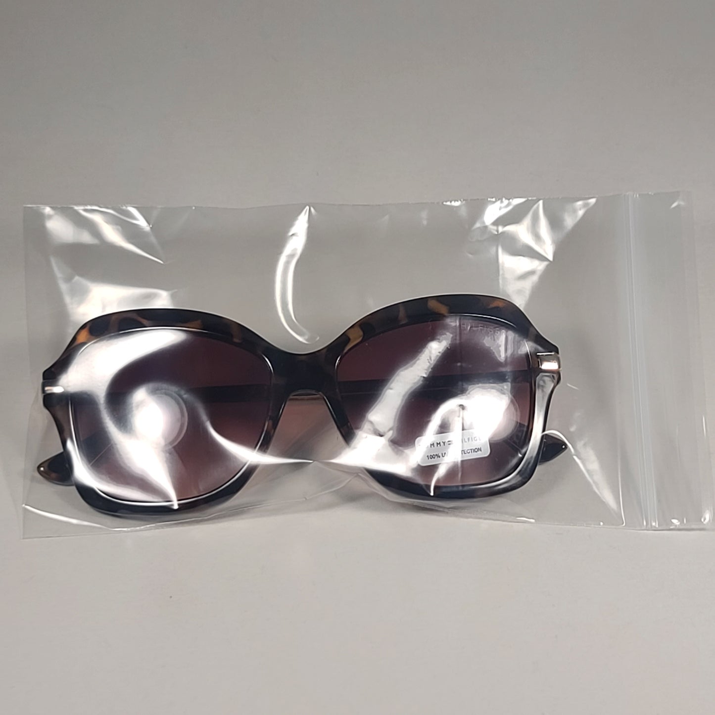 Tommy Hilfiger WP OL599 Oversized Sunglasses Brown Tortoise Gold Gradient