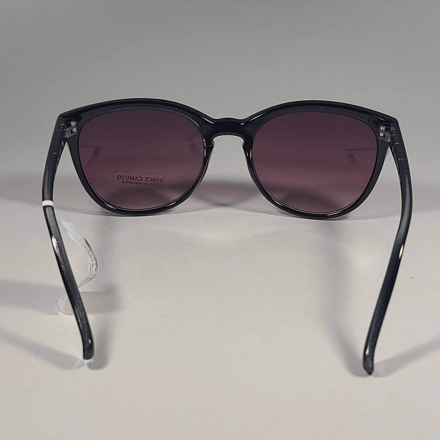 Vince Camuto VC672 OX Cat Eye Sunglasses Shiny Black Frame Smoke Gradient Lens