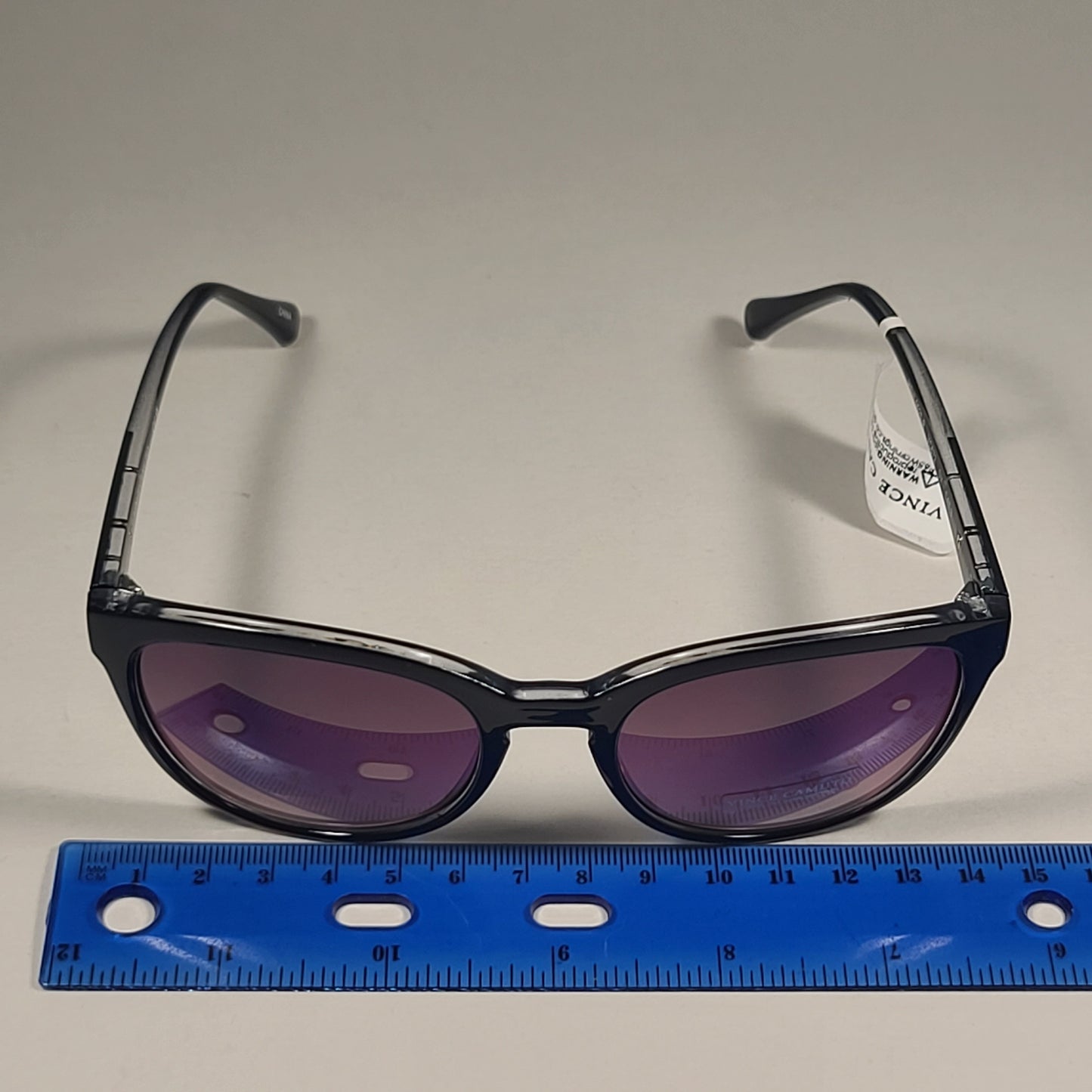 Vince Camuto VC672 OX Cat Eye Sunglasses Shiny Black Frame Smoke Gradient Lens