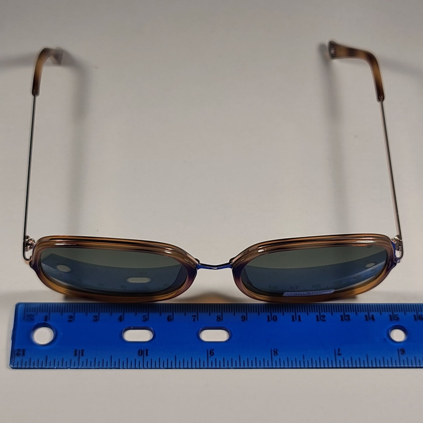 Tommy Hilfiger WP OL558P Polarized Pilot Sunglasses Gold Havana Frame Green Lens