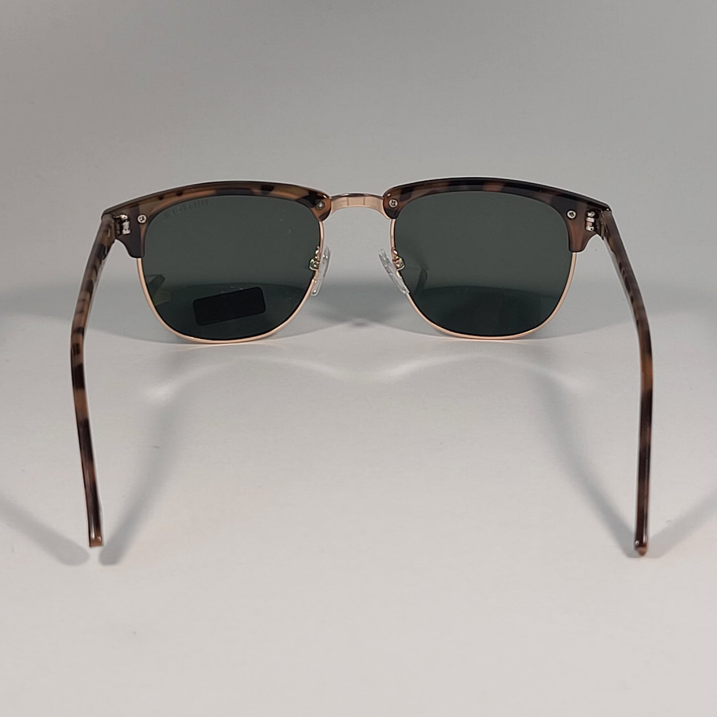 Tommy Hilfiger ’Buckley’ Polarized MM OU468P Square Club Sunglasses Tortoise Frame Green Lens