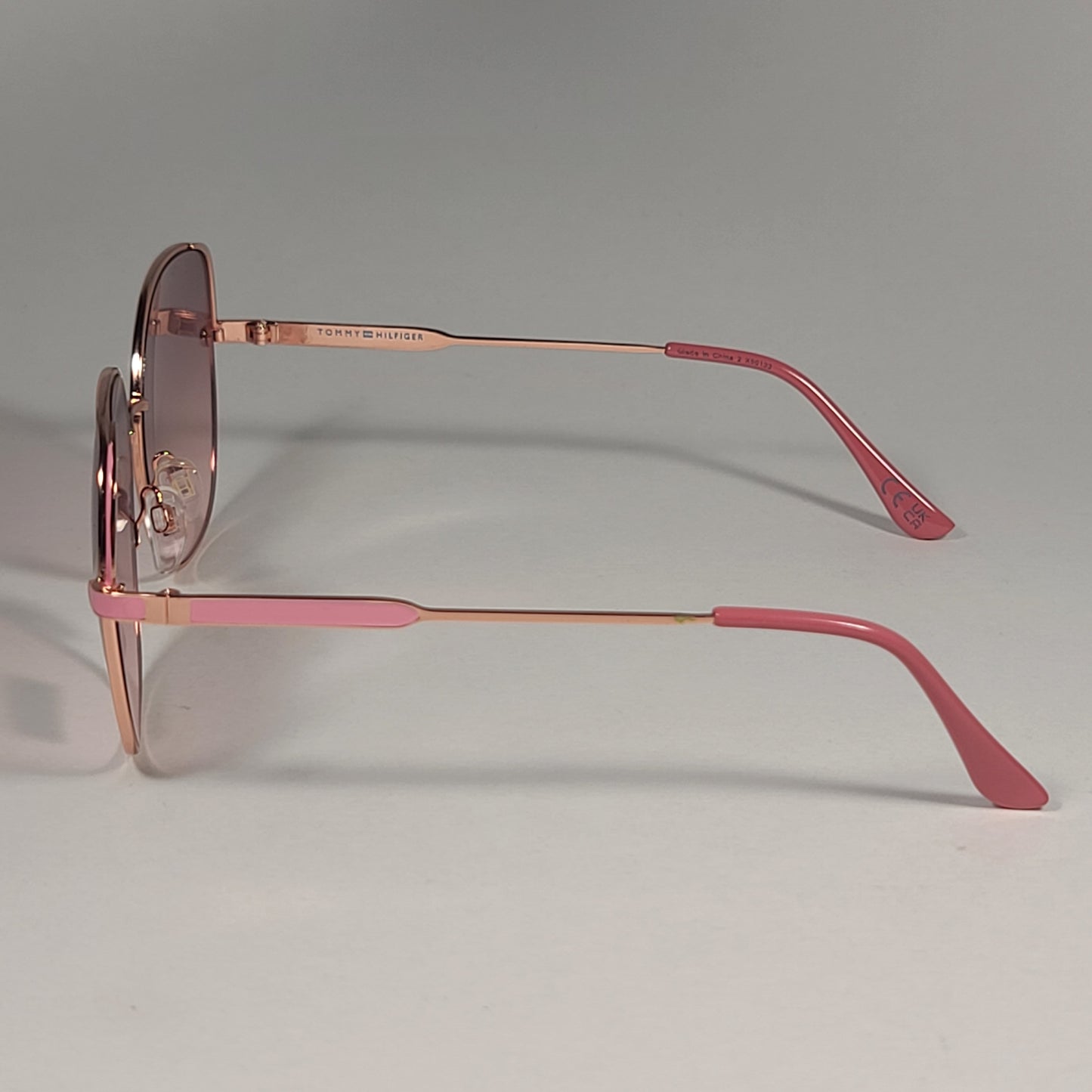 Tommy Hilfiger WM OL596 Butterfly Sunglasses Rose Gold and Pink Brown Gradient 58mm - Sunglasses
