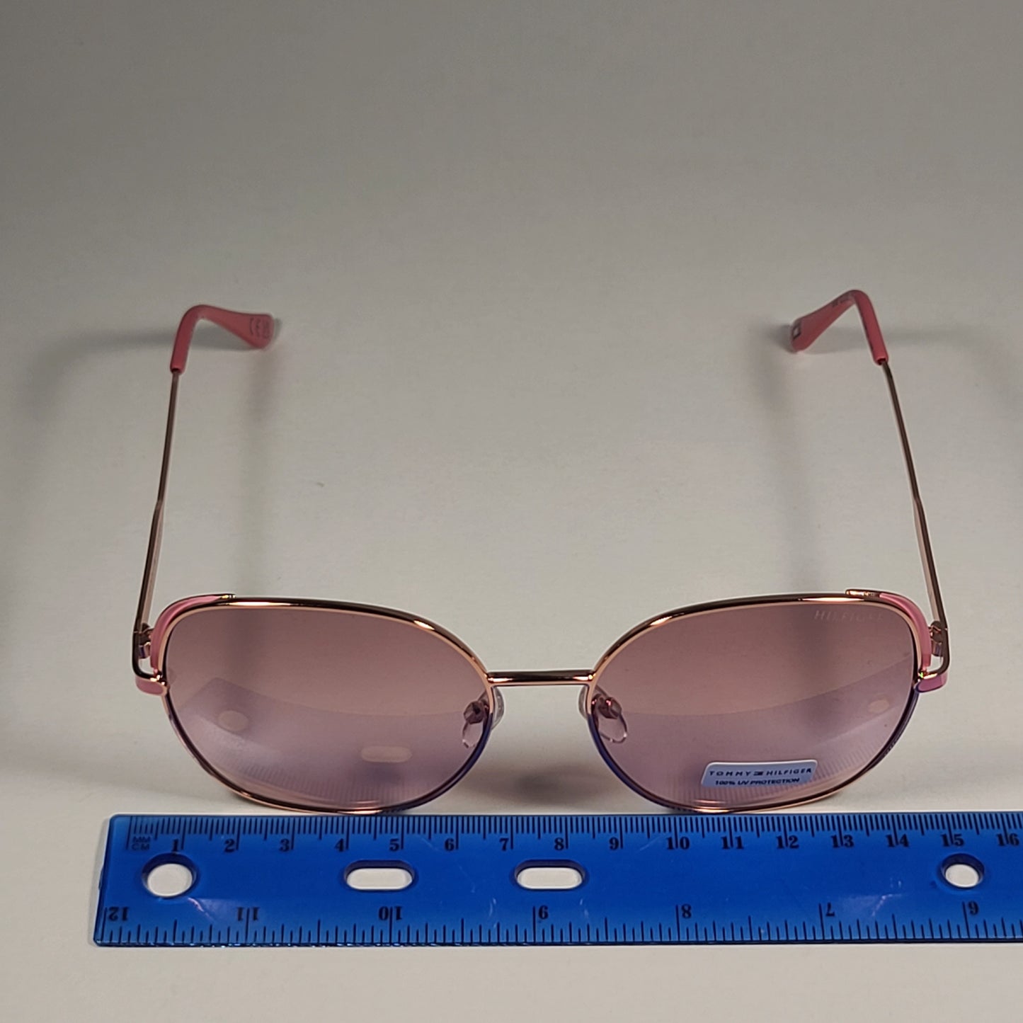 Tommy Hilfiger WM OL596 Butterfly Sunglasses Rose Gold and Pink Brown Gradient 58mm - Sunglasses