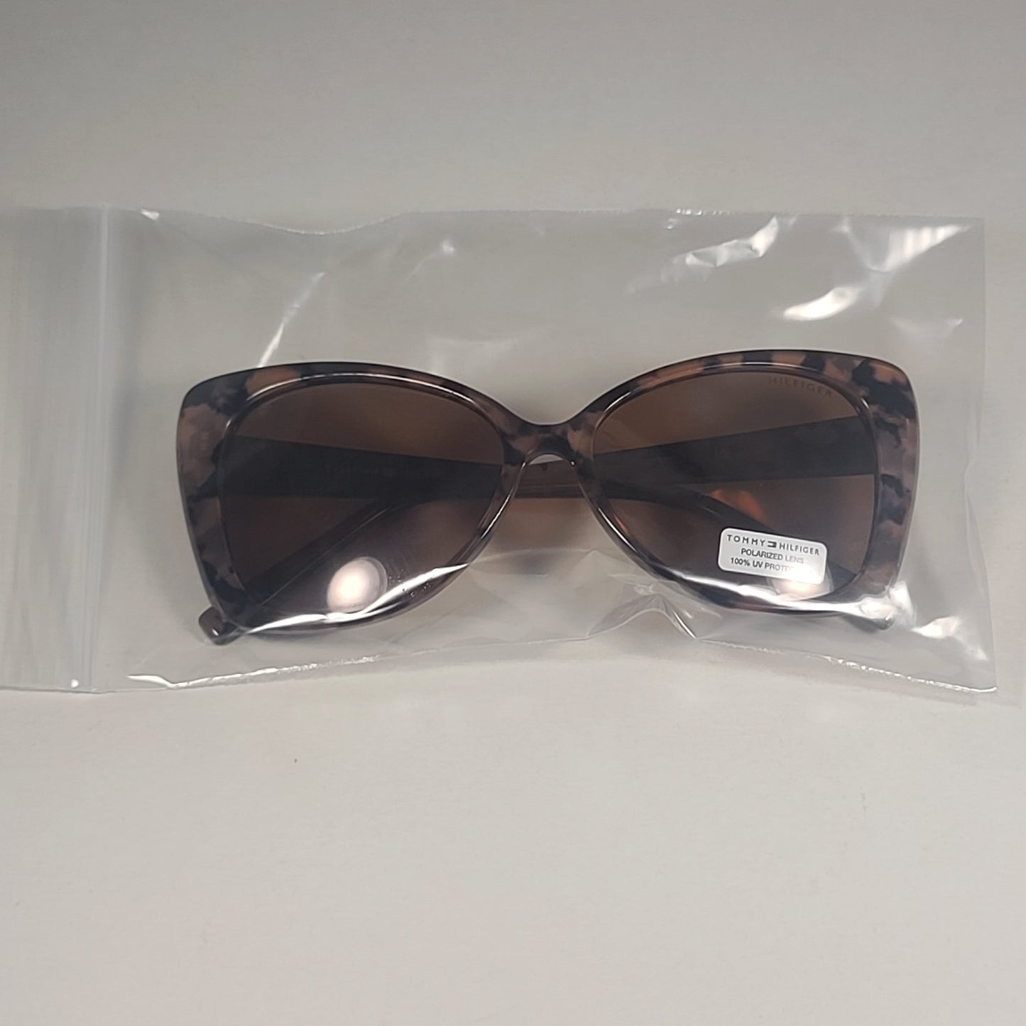 Tommy Hilfiger WP OL609P Polarized Butterfly Sunglasses Tortoise Brown Lens 56mm - Sunglasses