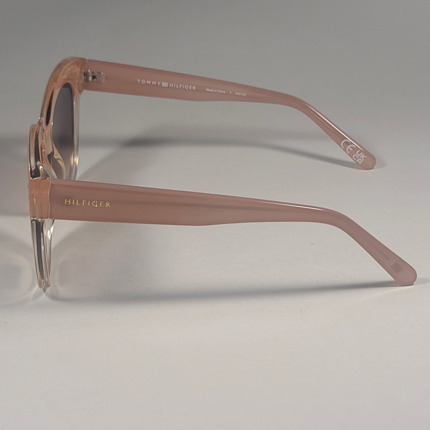 Tommy Hilfiger WP OL598 Oversized Sunglasses Nude Crystal Frame Brown Gradient Lens 54mm - Sunglasses