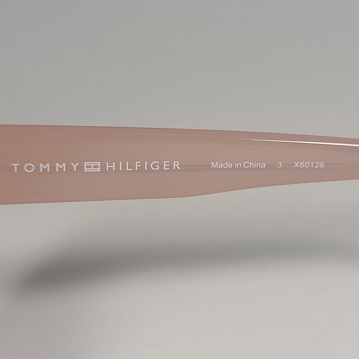 Tommy Hilfiger WP OL598 Oversized Sunglasses Nude Crystal Frame Brown Gradient Lens 54mm - Sunglasses