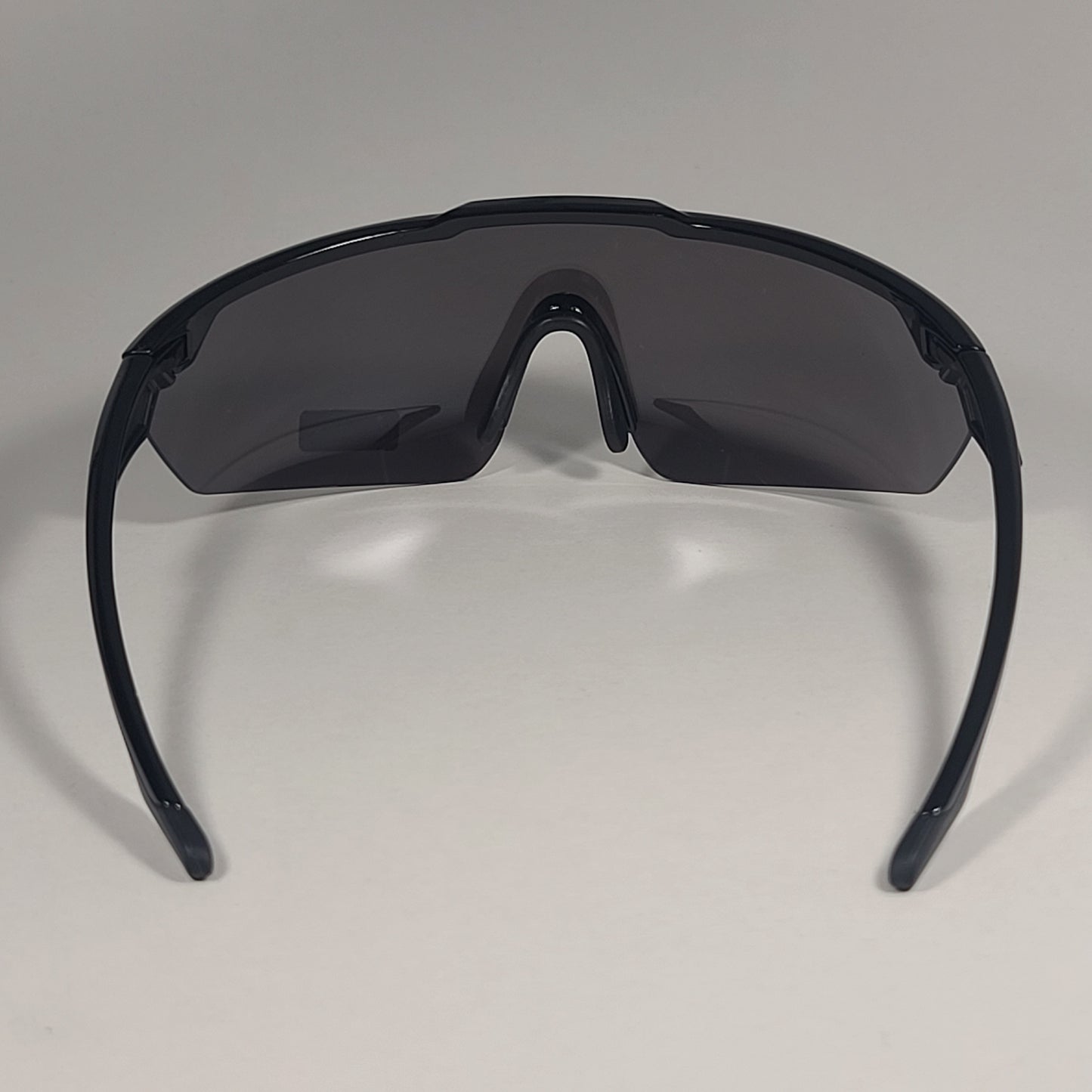 Tommy Hilfiger MP OM647 Shield Sport Sunglasses Shiny Black Silver Mirror 99mm - Sunglasses
