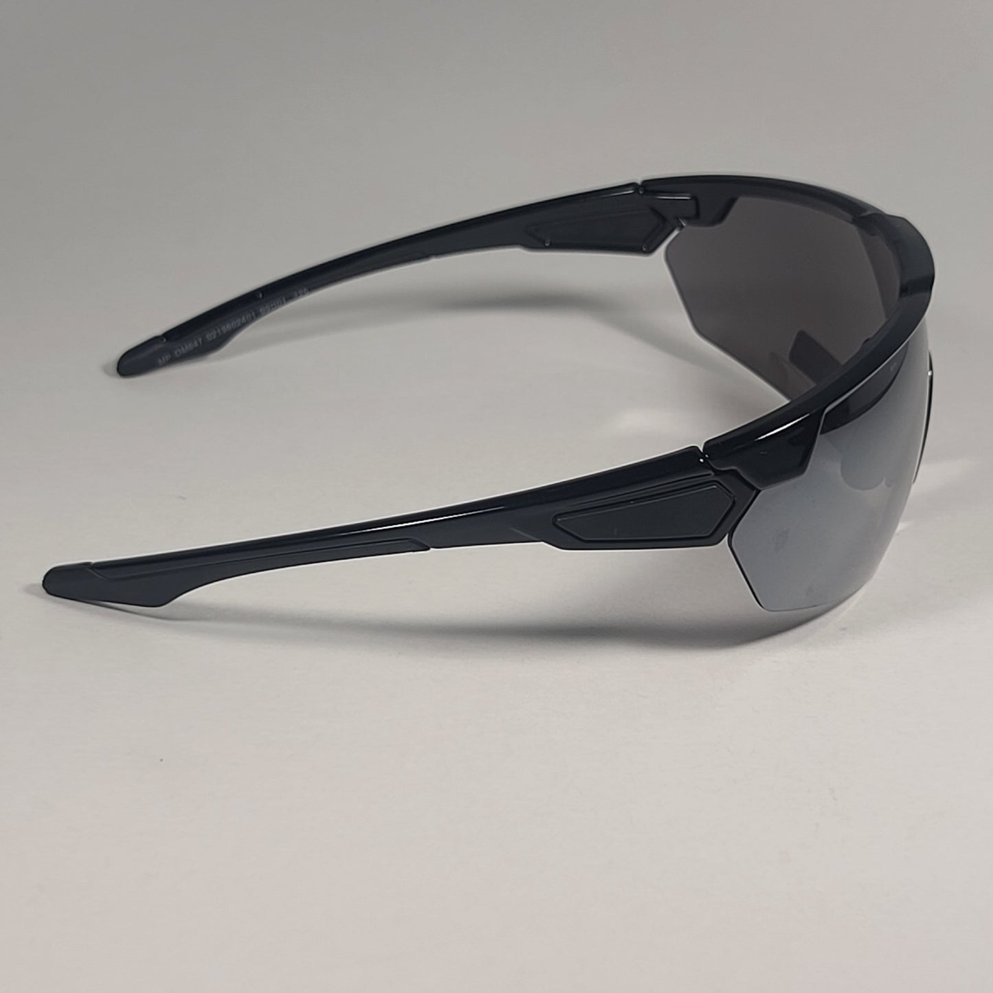 Tommy Hilfiger MP OM647 Shield Sport Sunglasses Shiny Black Silver Mirror 99mm - Sunglasses